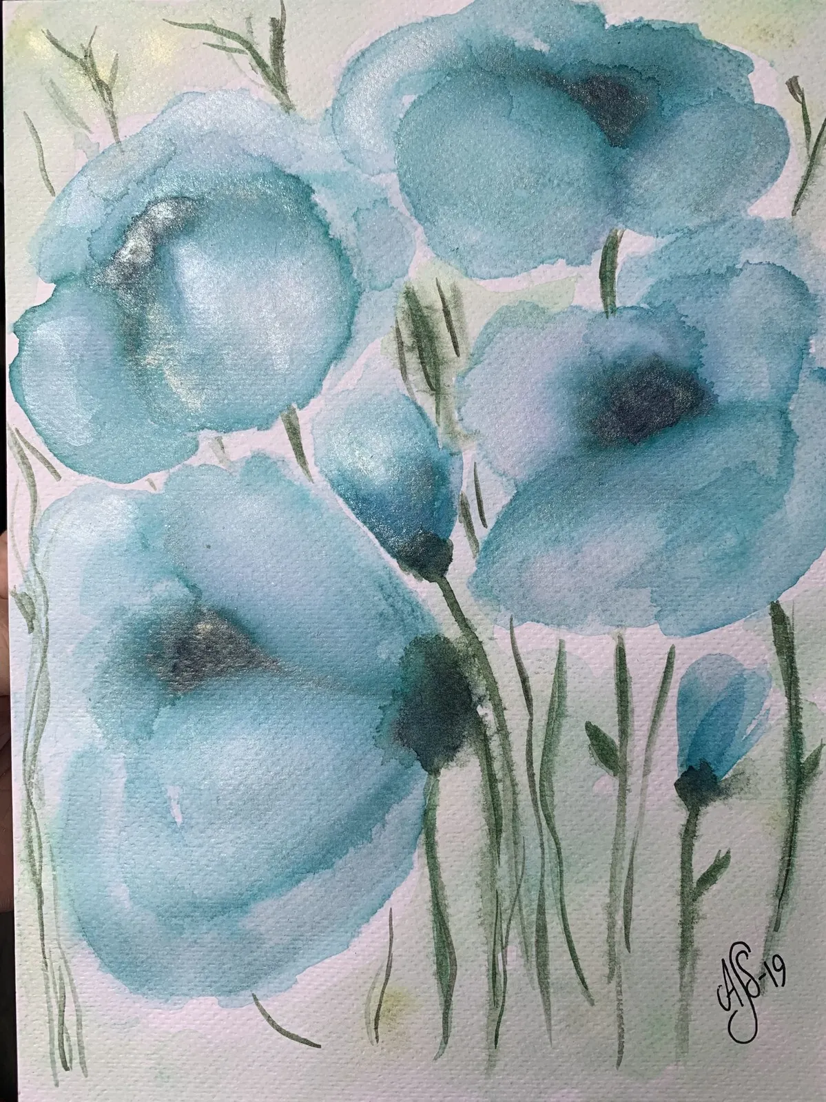 Akvarell Something Blue av Ann-Sofie Stjernkvist