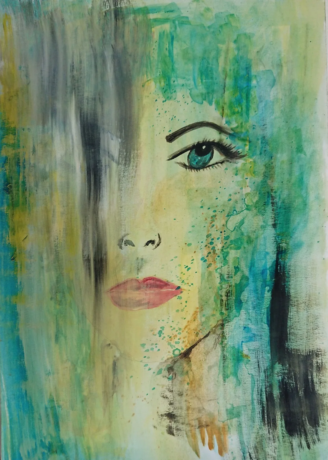 Akrylmålning A time like this av Amie Norrman Söderman