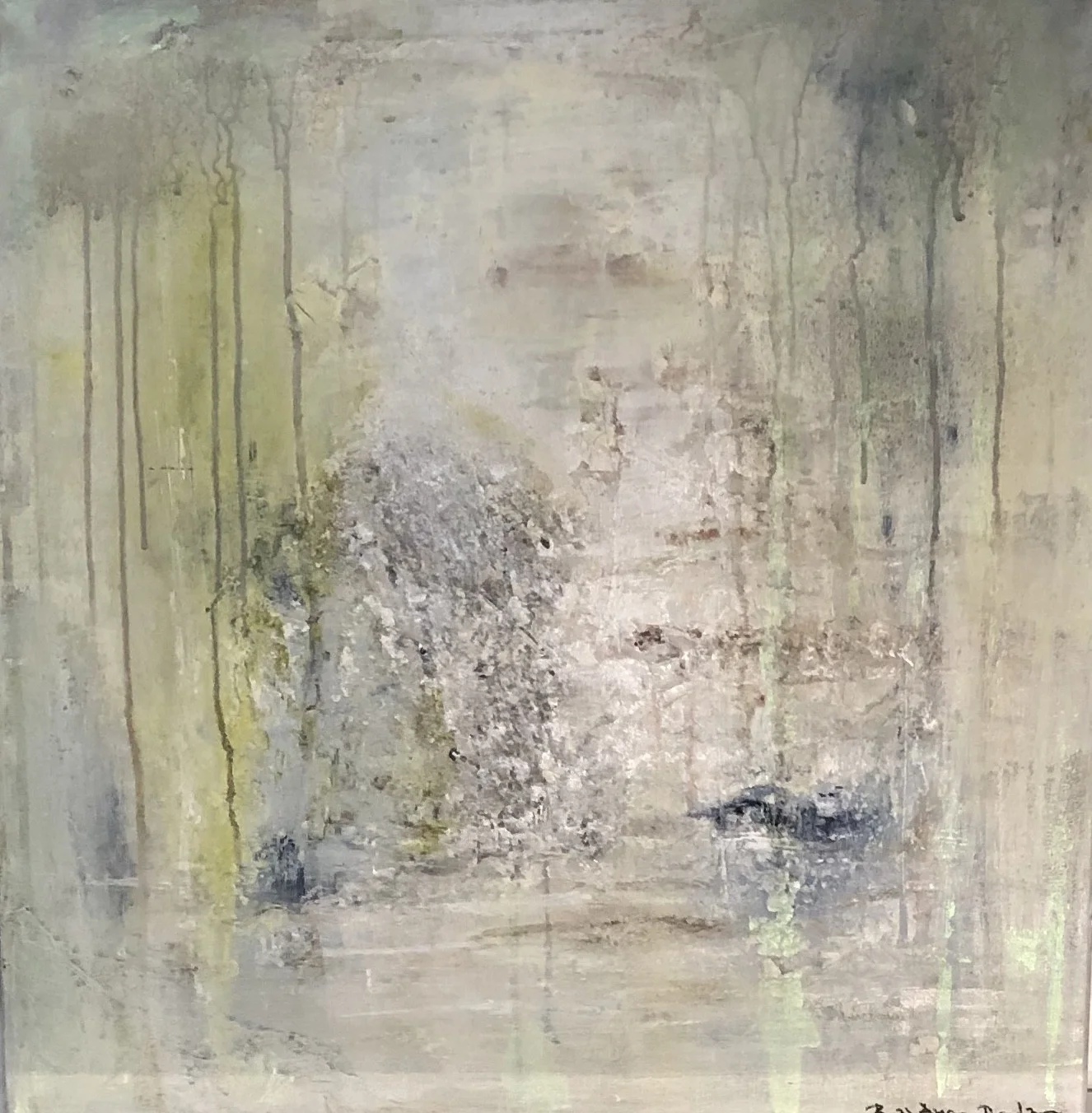 Akrylmålning Gryning av Britt Öhman Rautio