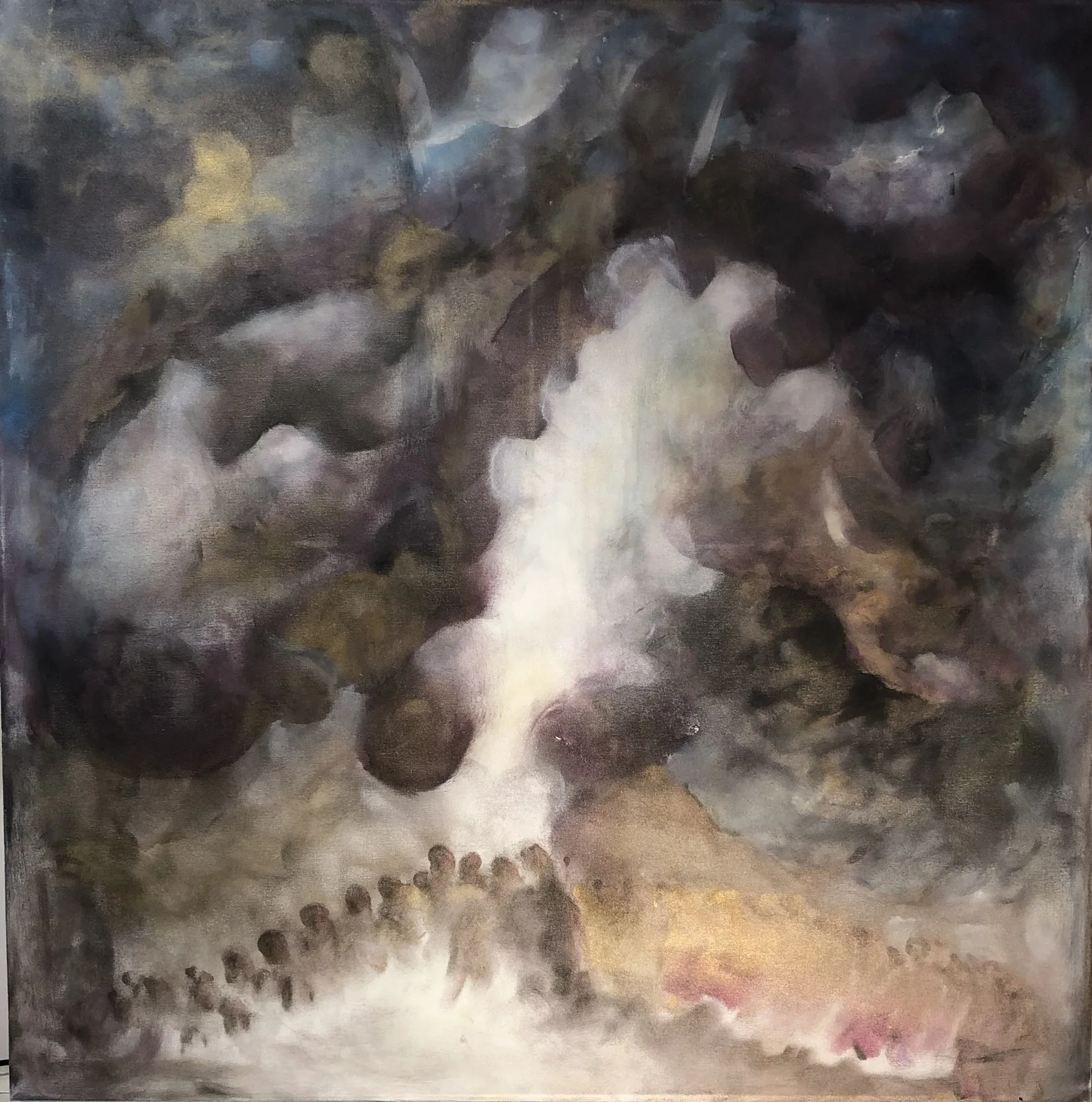 Akrylmålning På vandring av Britt Öhman Rautio