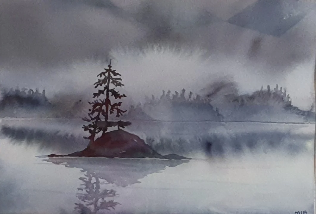 Akvarell Calm av Mia Älegård