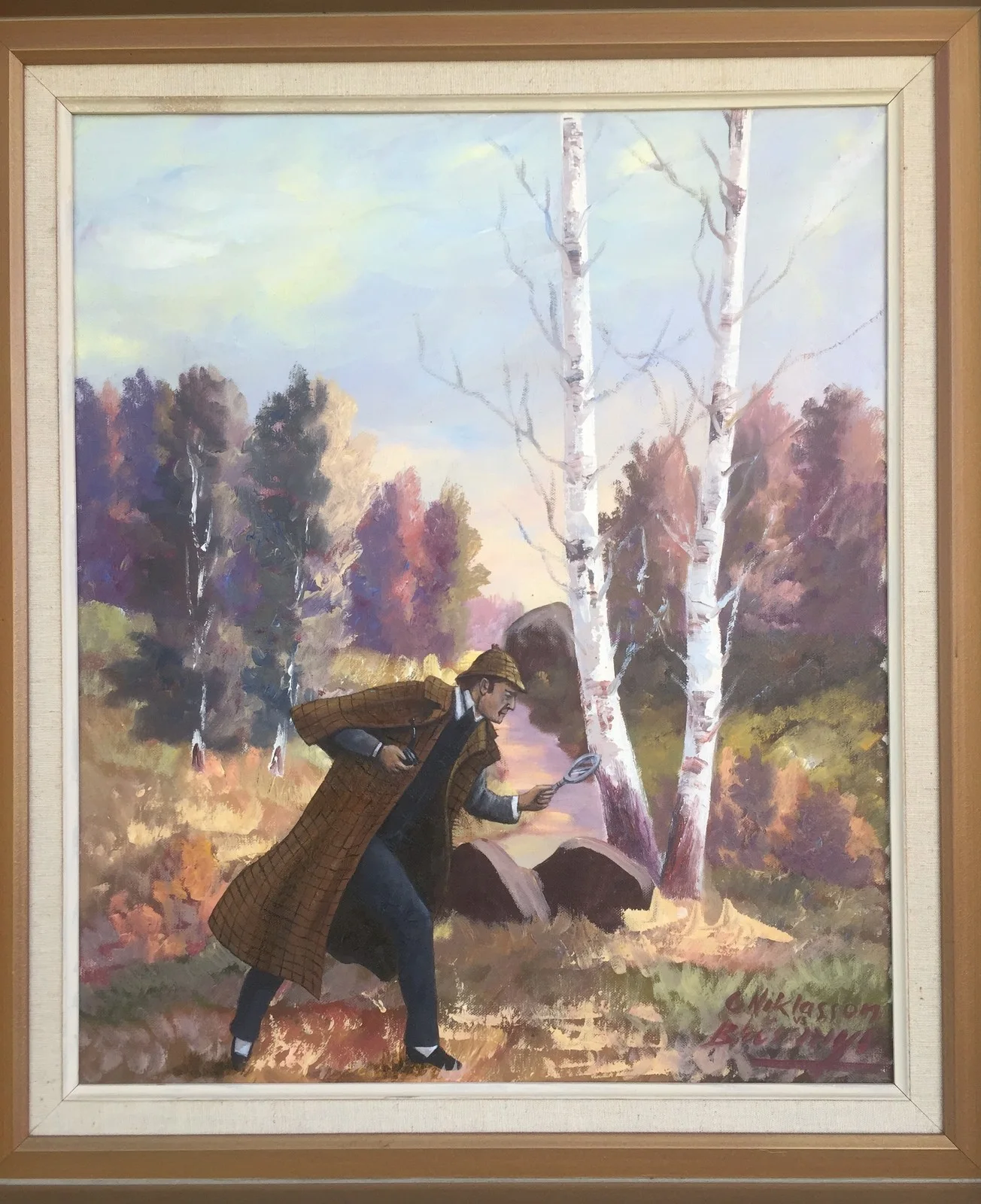 Oljemålning Genom de dubbla signaturerna kunde Sherlock konstatera att: 1. Det fanns två konstnärer bakom verket. 2. Han var en del  av Ola Art