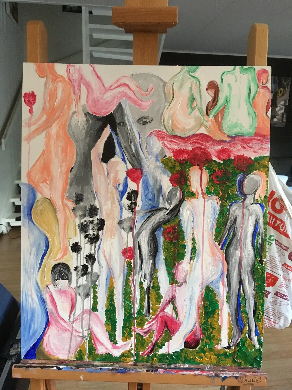 Akrylmålning Former de lux av Lisa Brunelius