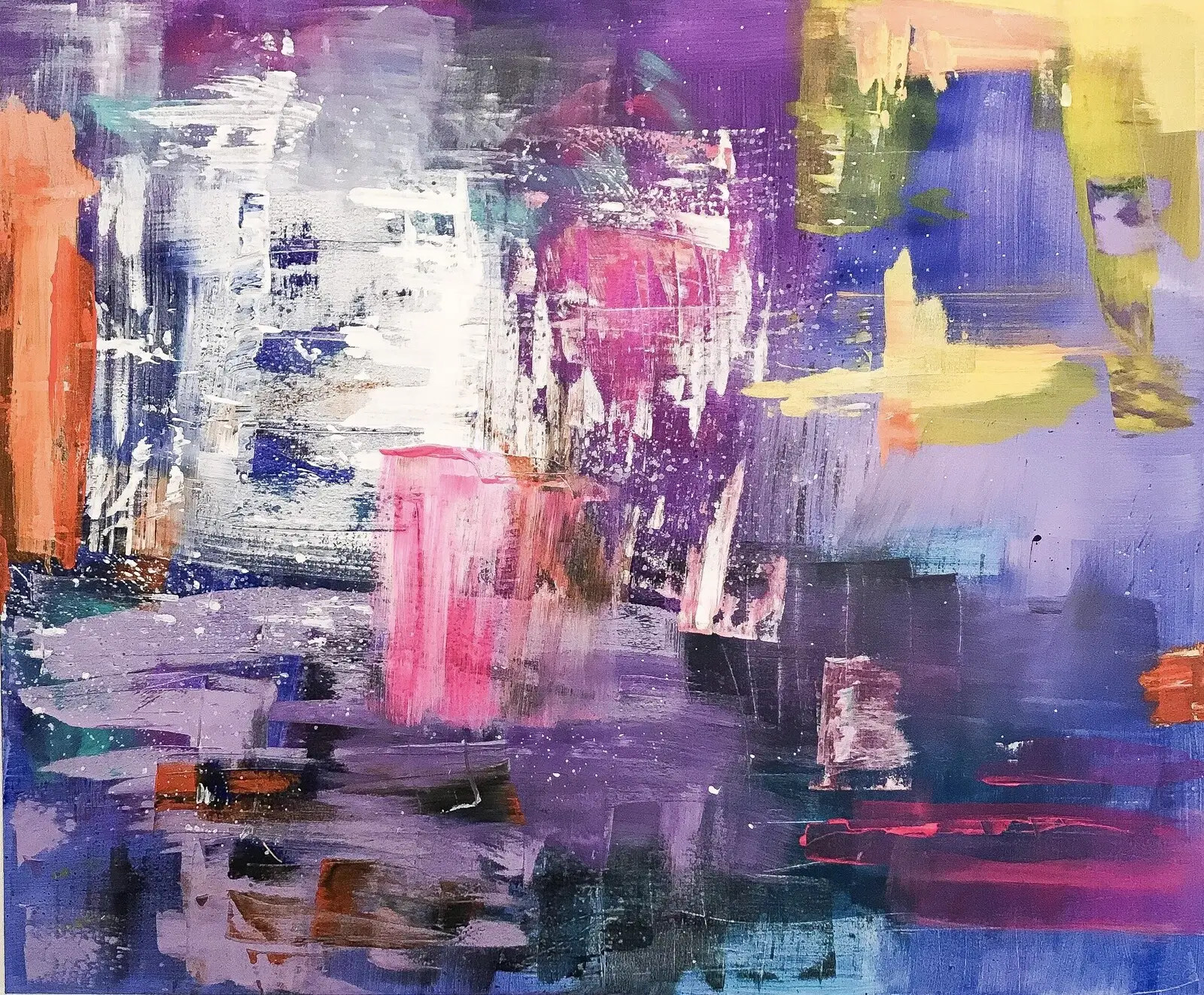 Akrylmålning Abstract no.1801 av Evelina