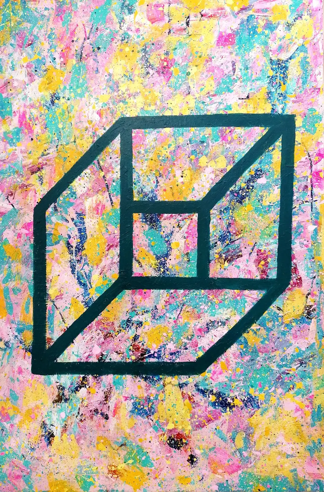 Akrylmålning Get // Out there av Siri Wallander