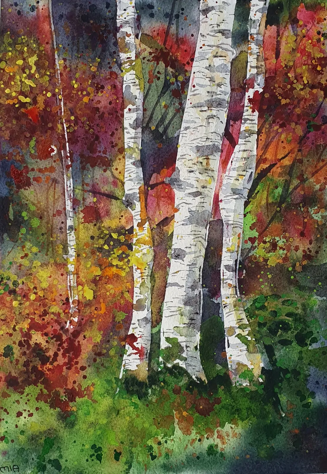 Akvarell Colours av Mia Älegård