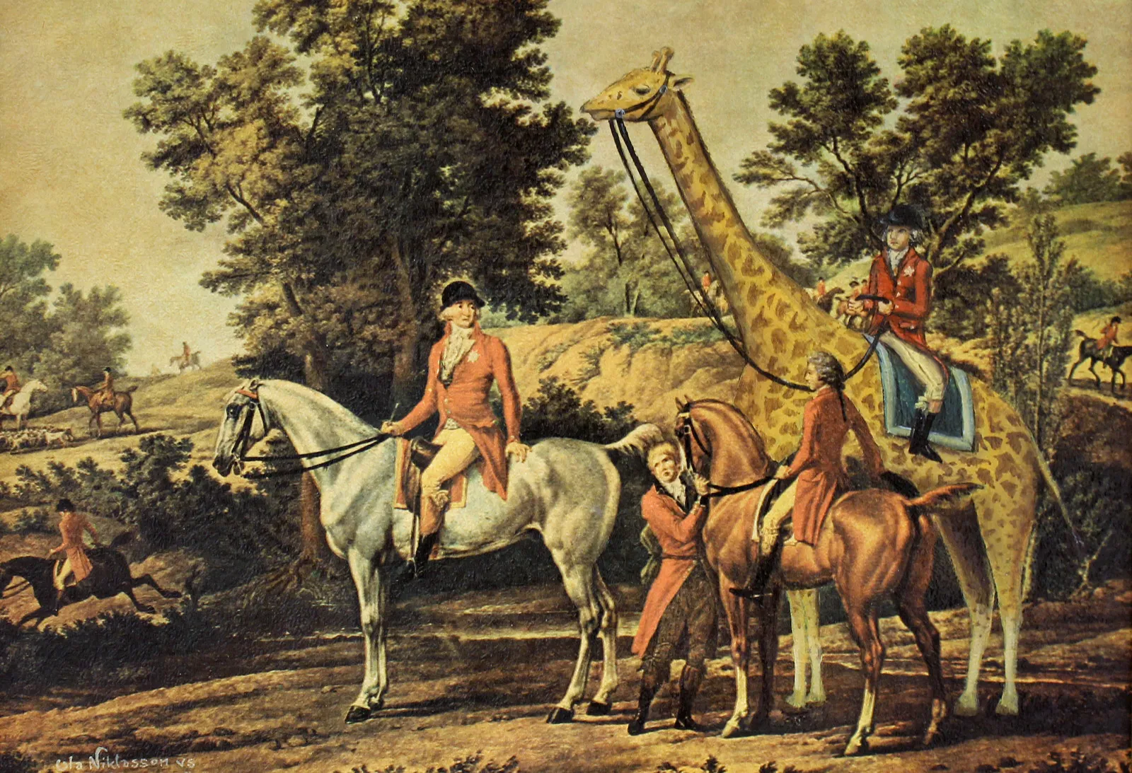 Oljemålning Torgny kände sig besviken på de övriga ryttarna. Det var ingen som sagt att det var just hästar som gällde av Ola Art