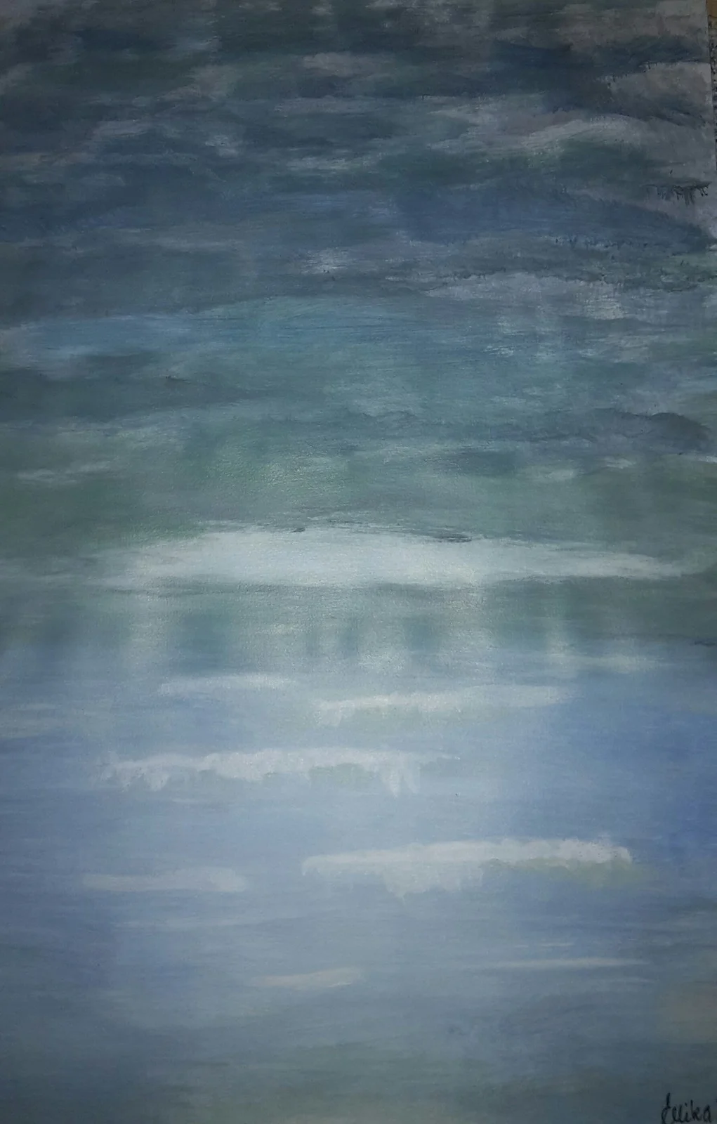 Akrylmålning Orosmoln av Ellinor Karlsson