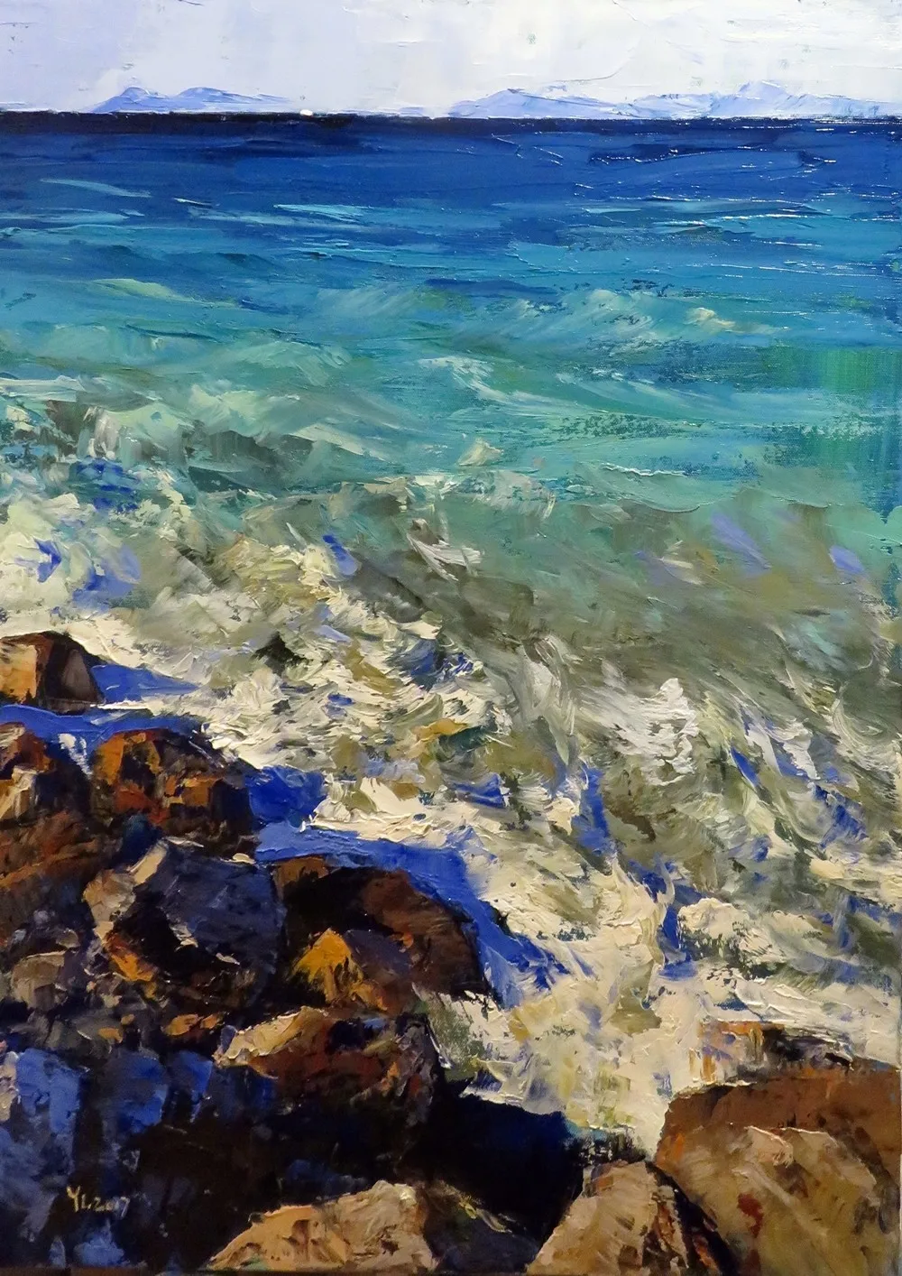 Oljemålning av Yuanyuan Liu