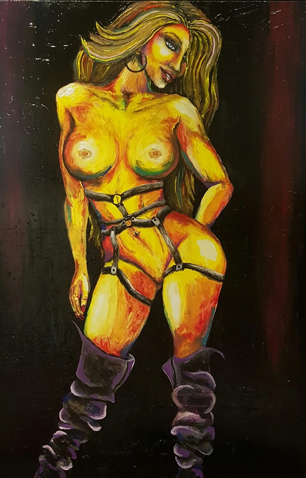 Oljemålning -Beautiful Sinner- av Joanna Håkansson