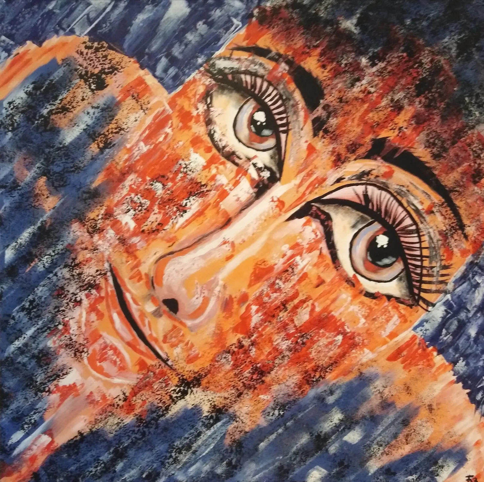 Akrylmålning Nr 211, Love her like no other av Fredrik Bülow