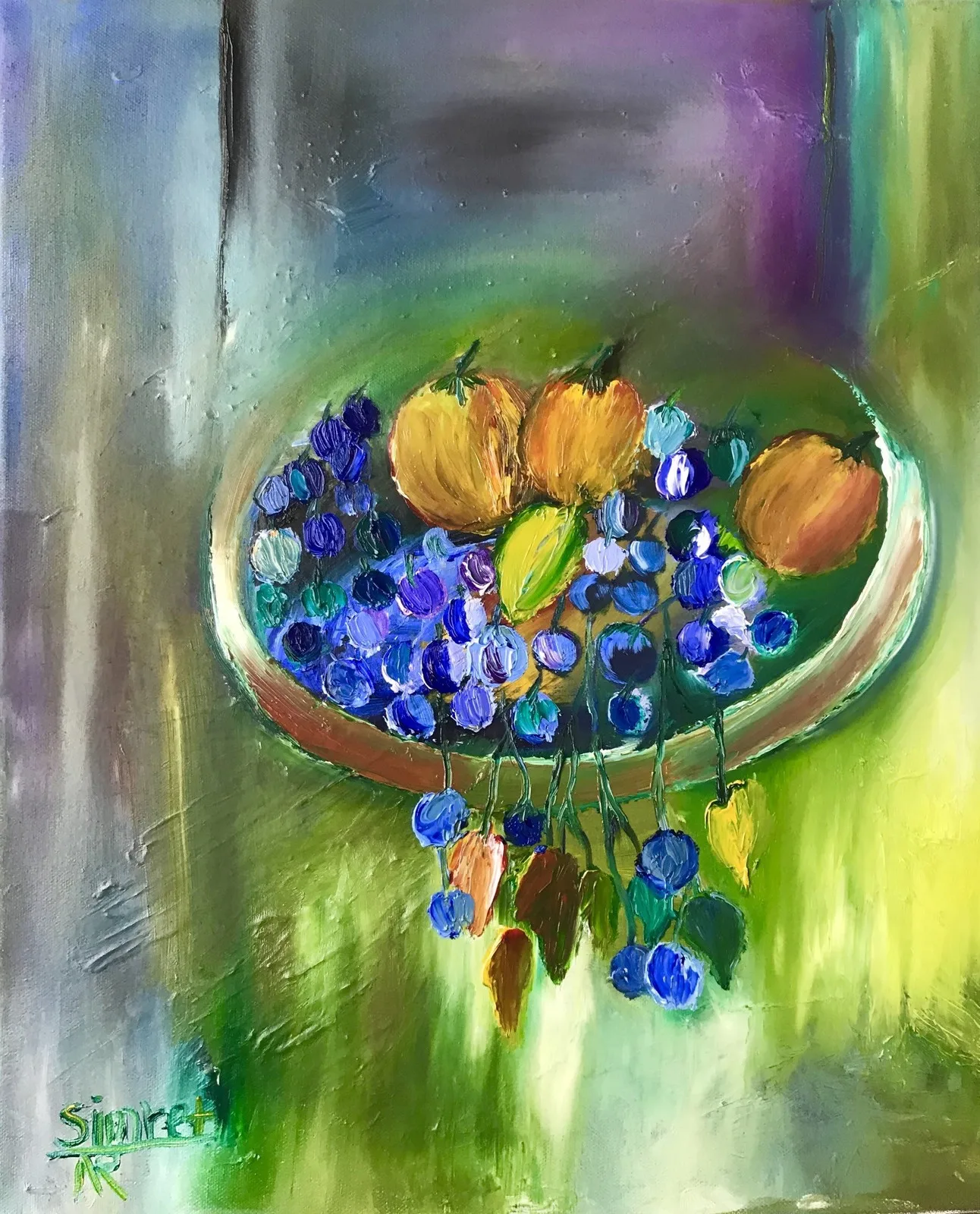 Oljemålning Summer Passion,3 av Simret Nebrin Rylander