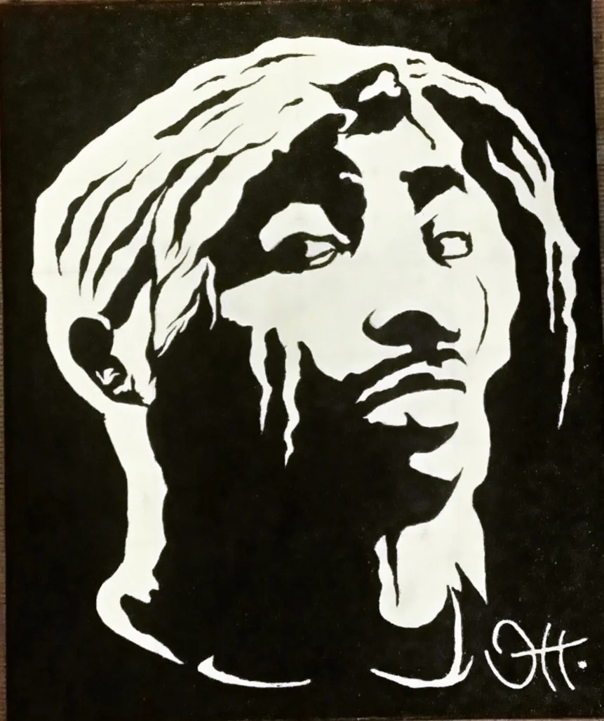 Oljemålning 2Pac av Joanna Håkansson