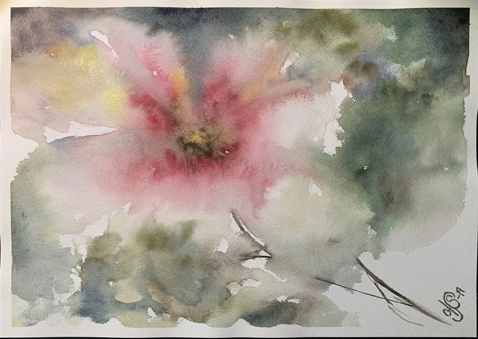 Akvarell Spring Blush av Ann-Sofie Stjernkvist