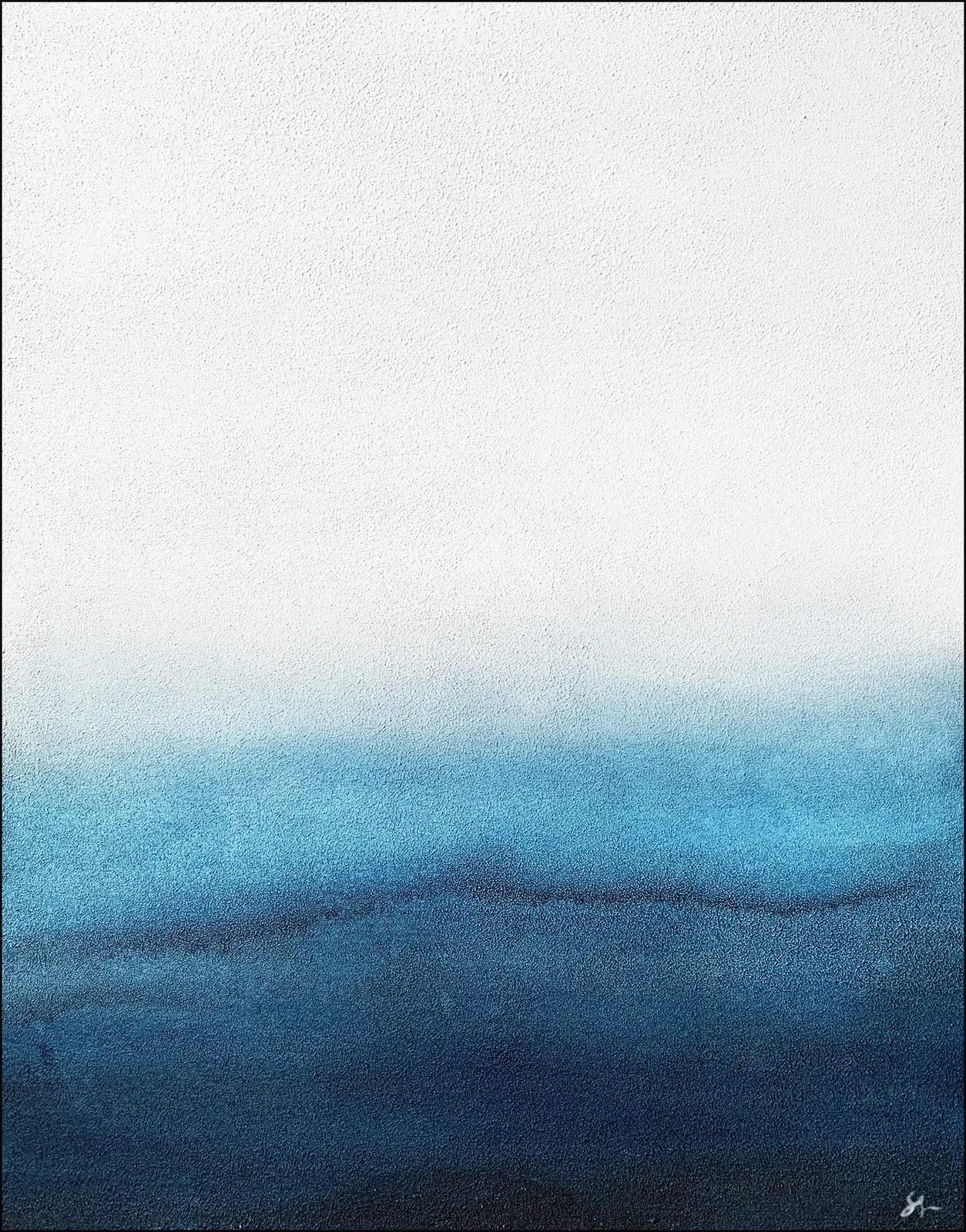 Akrylmålning No. 200102, Blue Mist av Stellan Fine Art