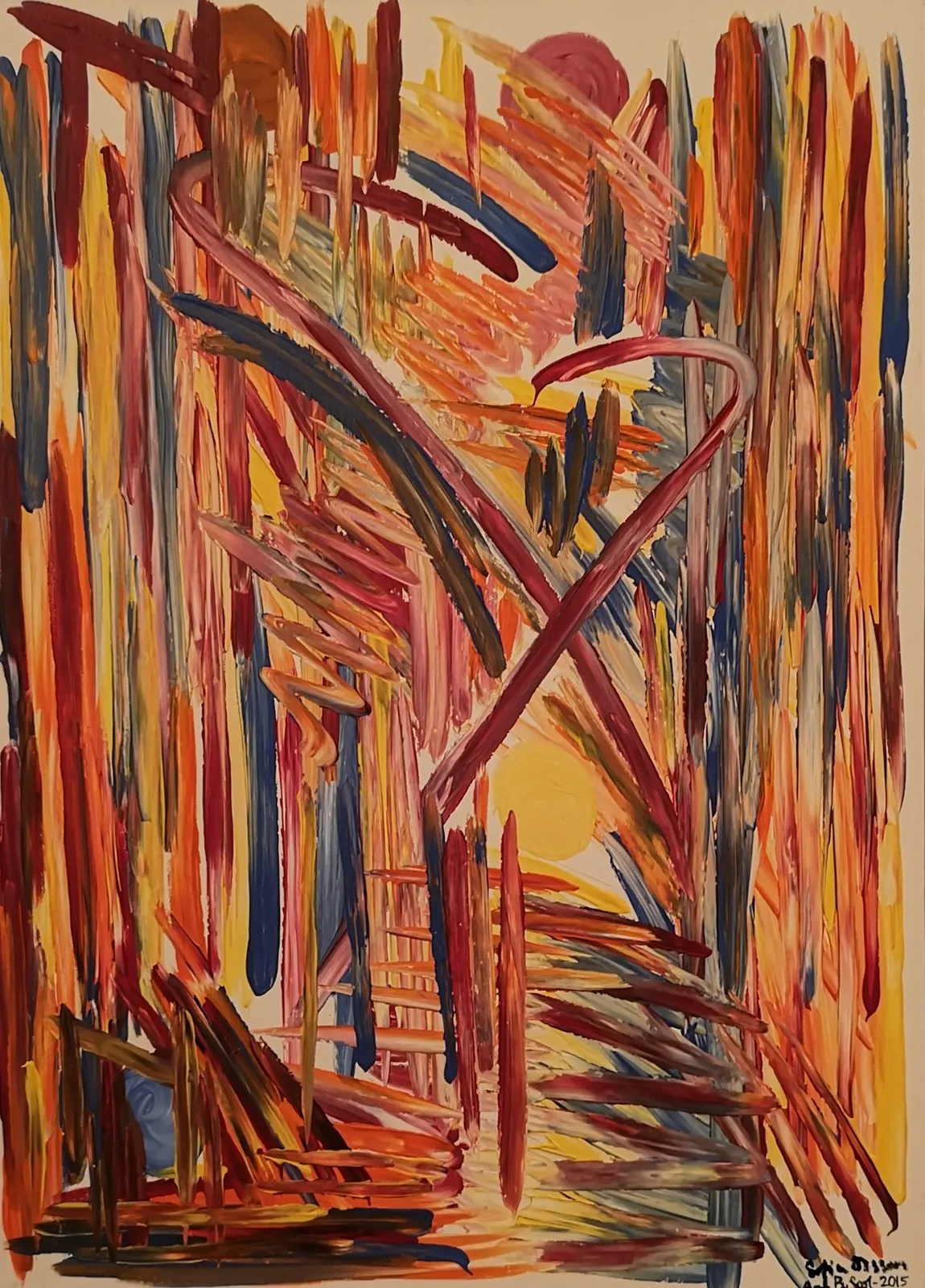 Akrylmålning Sunset love av Sofia Olsson