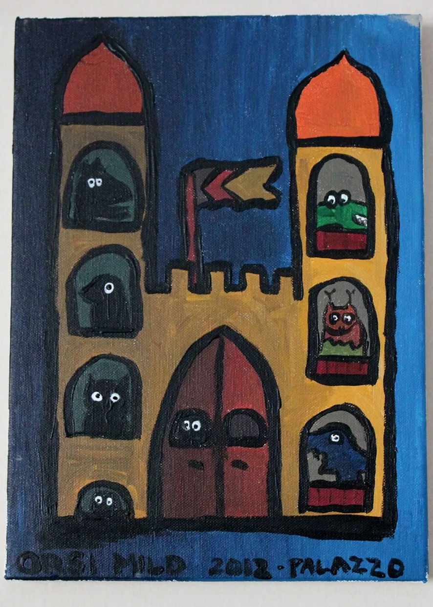 Akrylmålning "Palazzo" PRIVAT av Orsi Mild