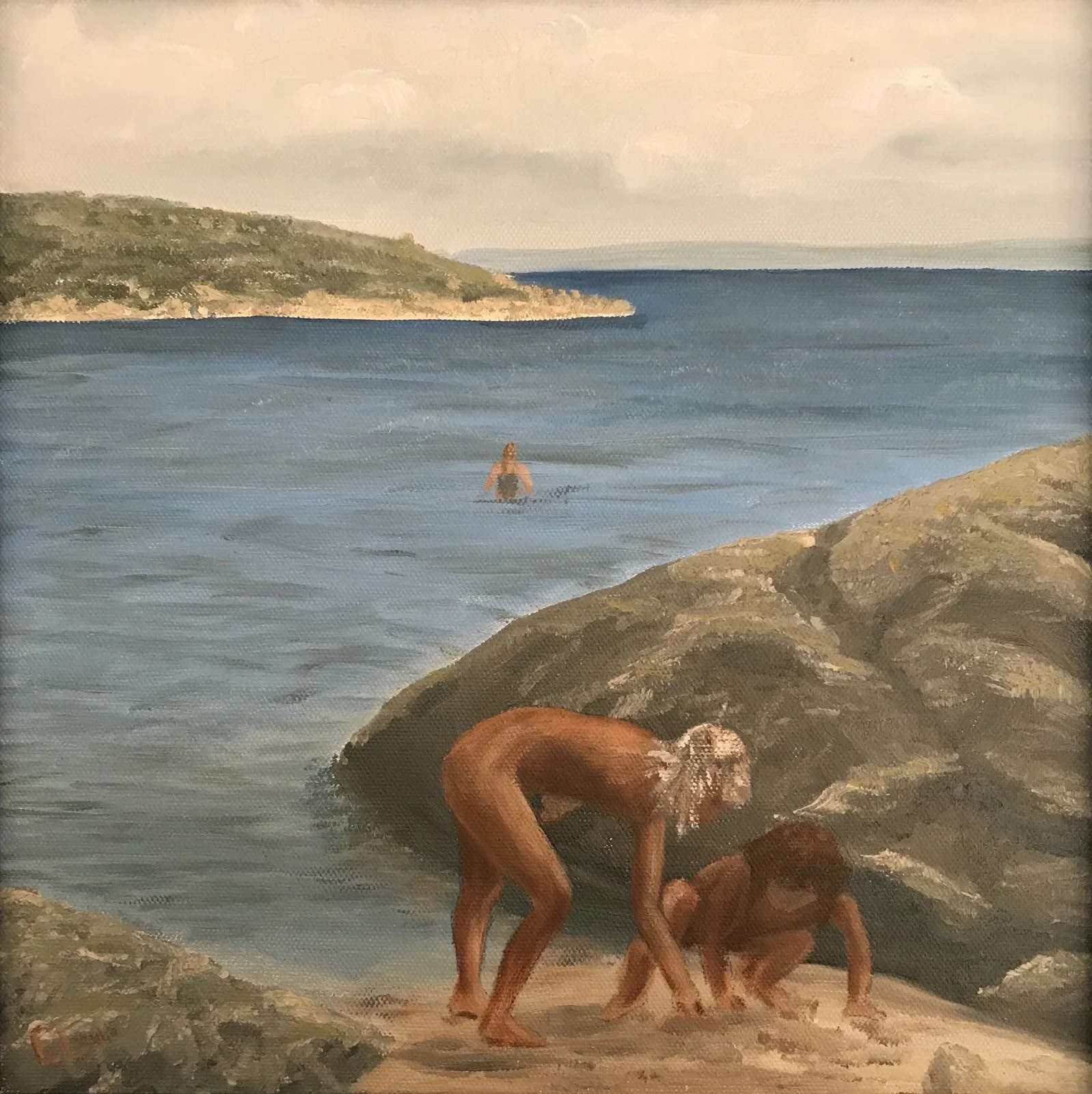 Oljemålning Vrångö av Eva Lundqvist