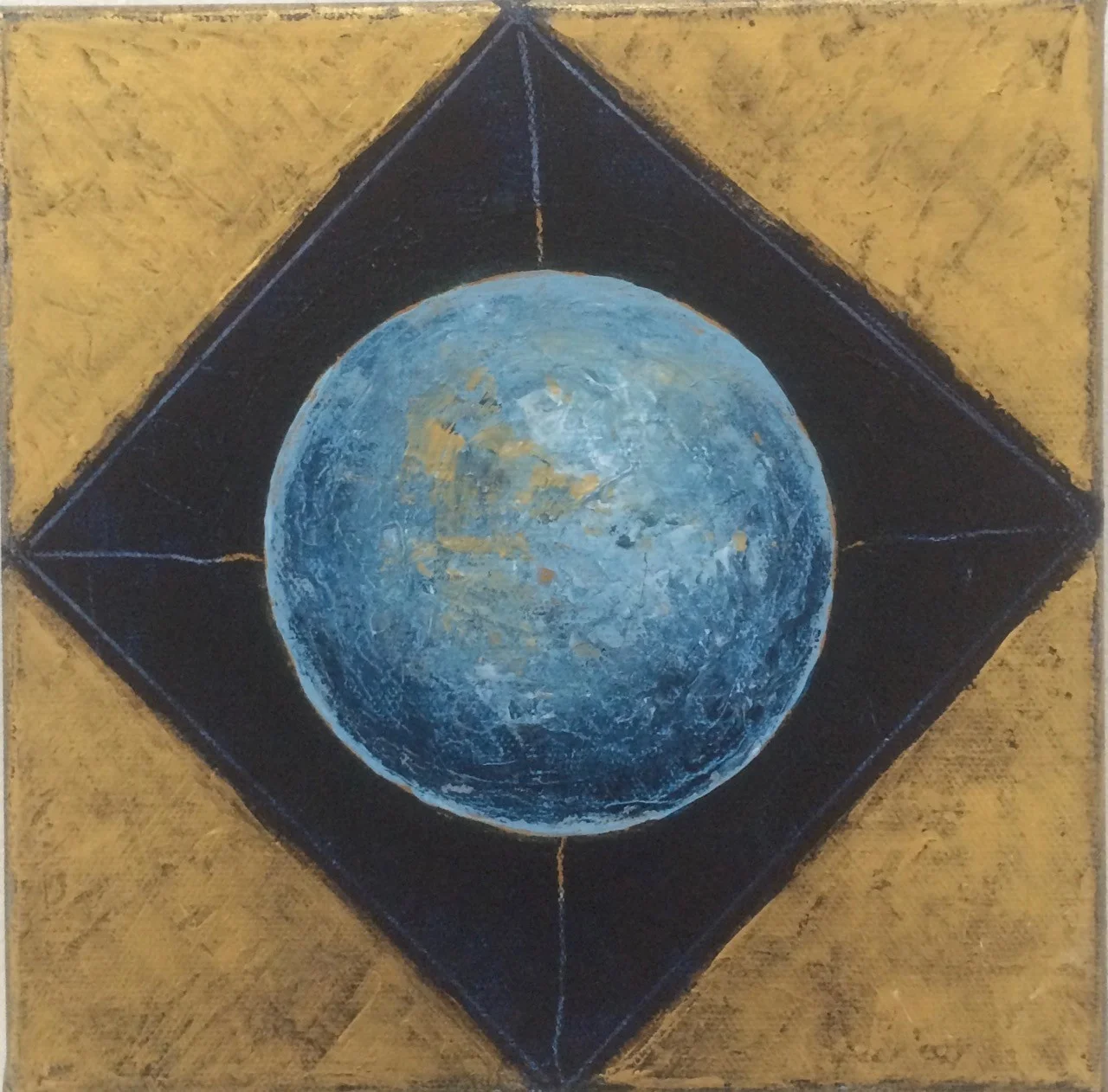 Akrylmålning Planeten i fokus II av Christina Hassila