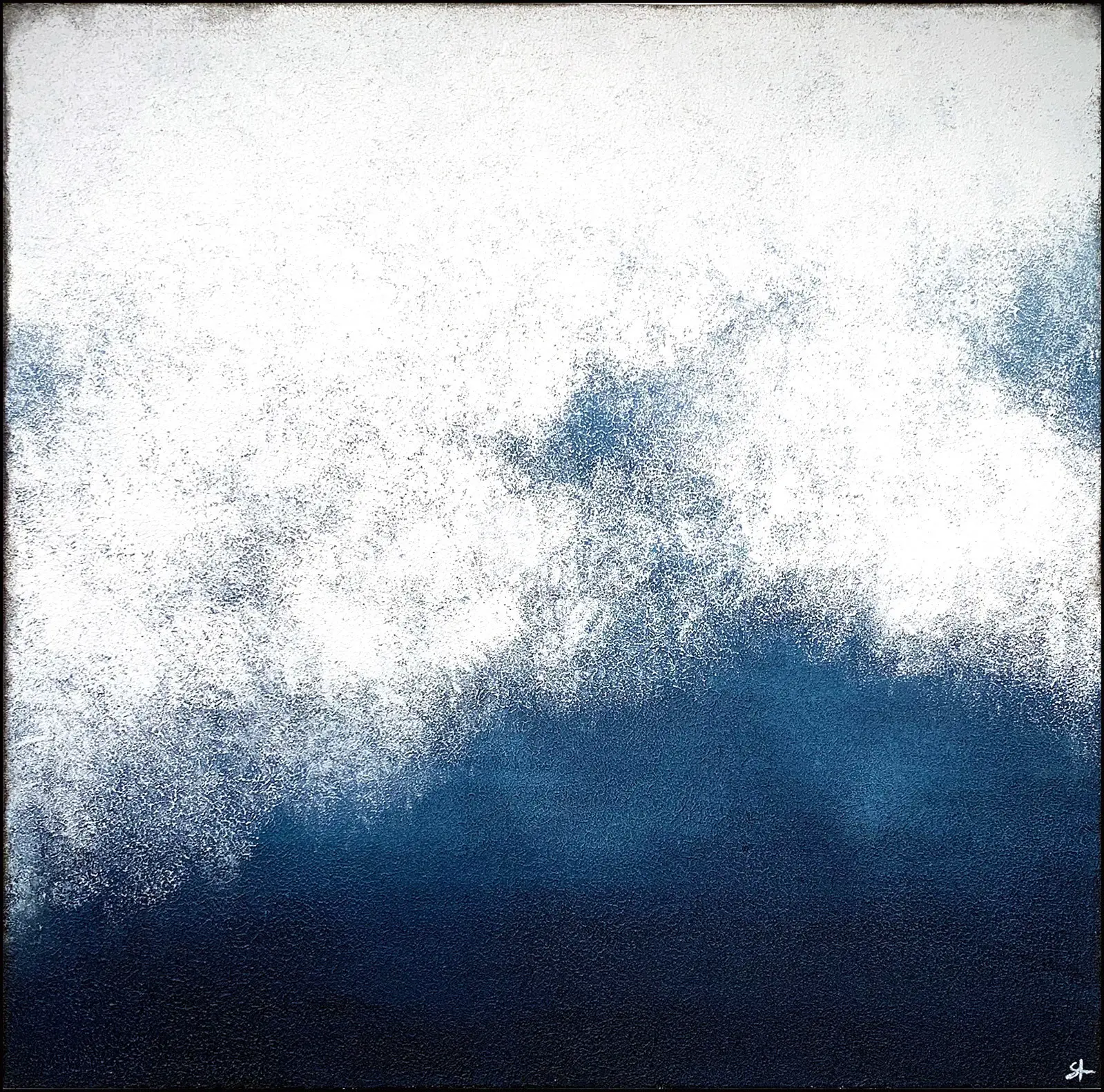 Akrylmålning No. 200105, Blue Mist av Stellan Fine Art