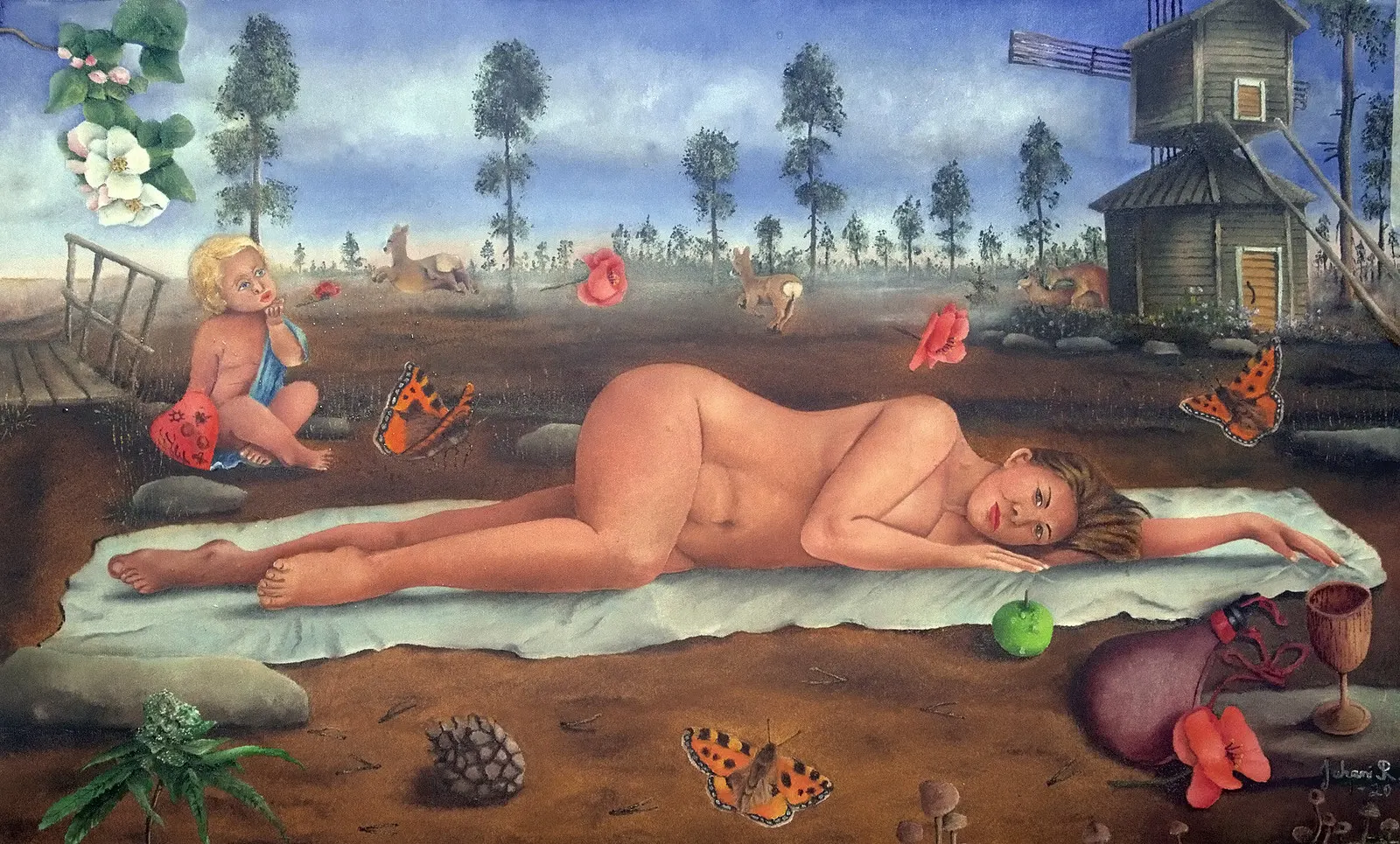 Oljemålning Förbjuden frukt av Juhani Rytkönen