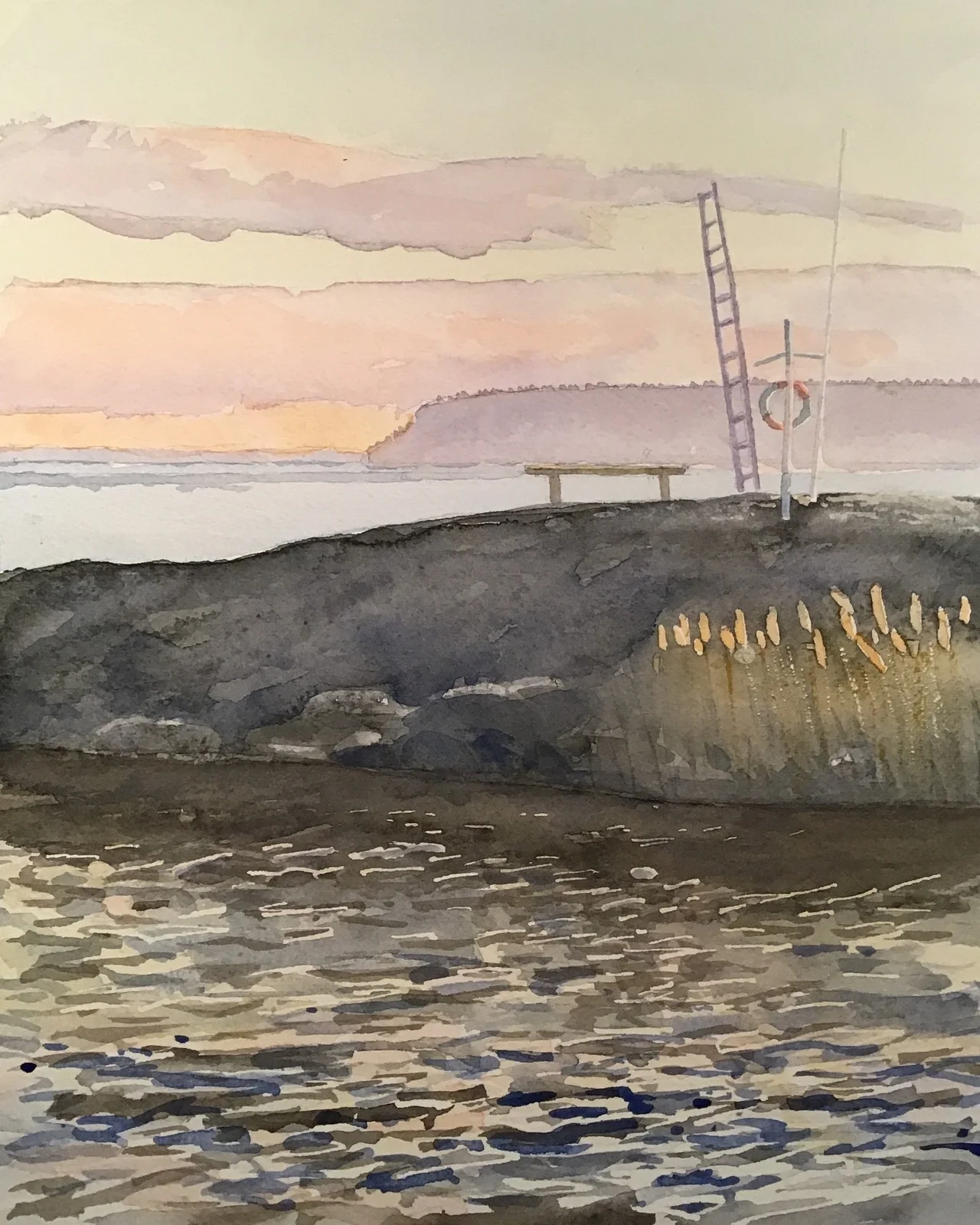 Akvarell Jakobs holme, Skräcklan av Tord Wennerblom