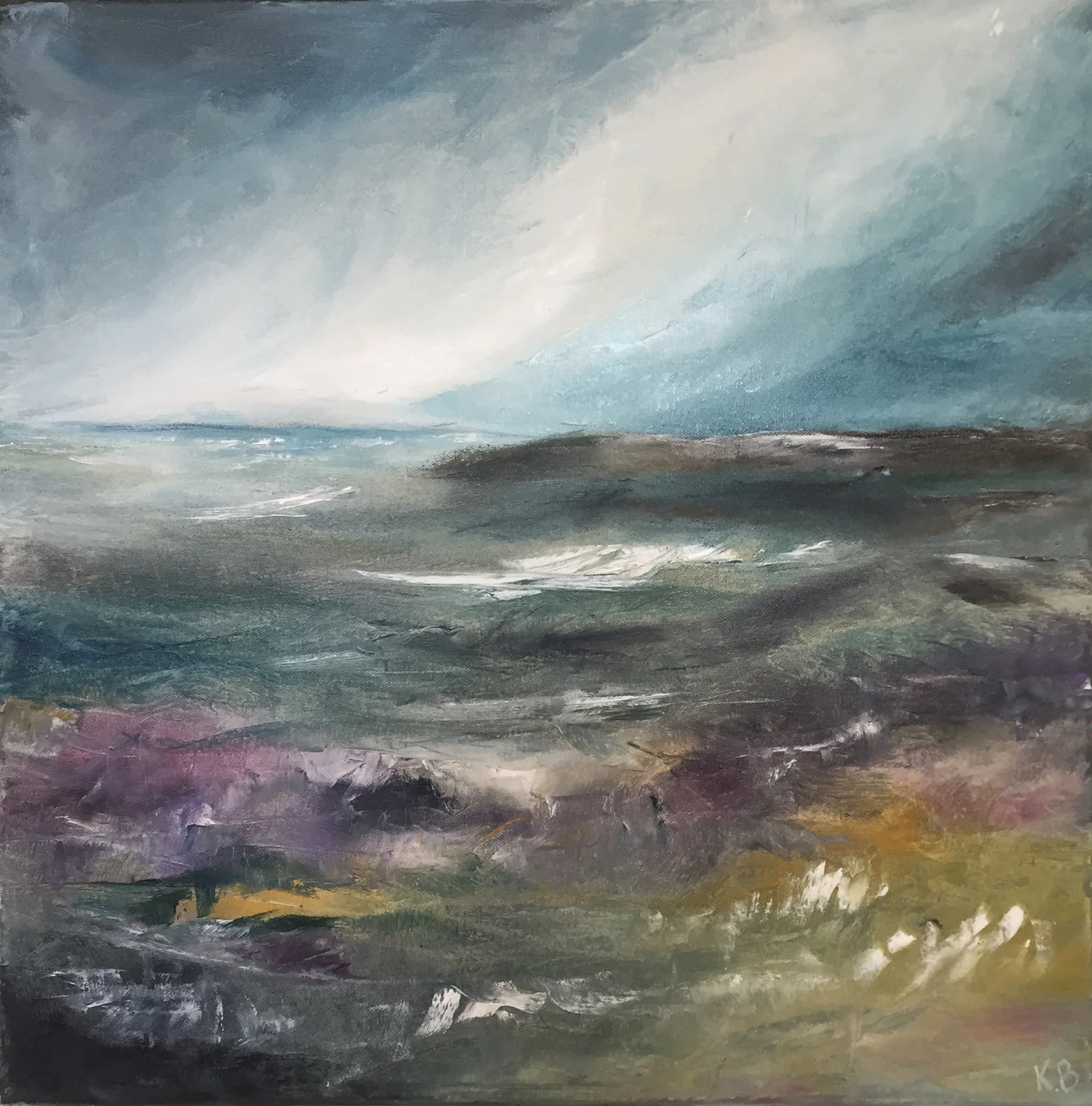 Oljemålning Härlig är jorden av Katarina Bäcklund