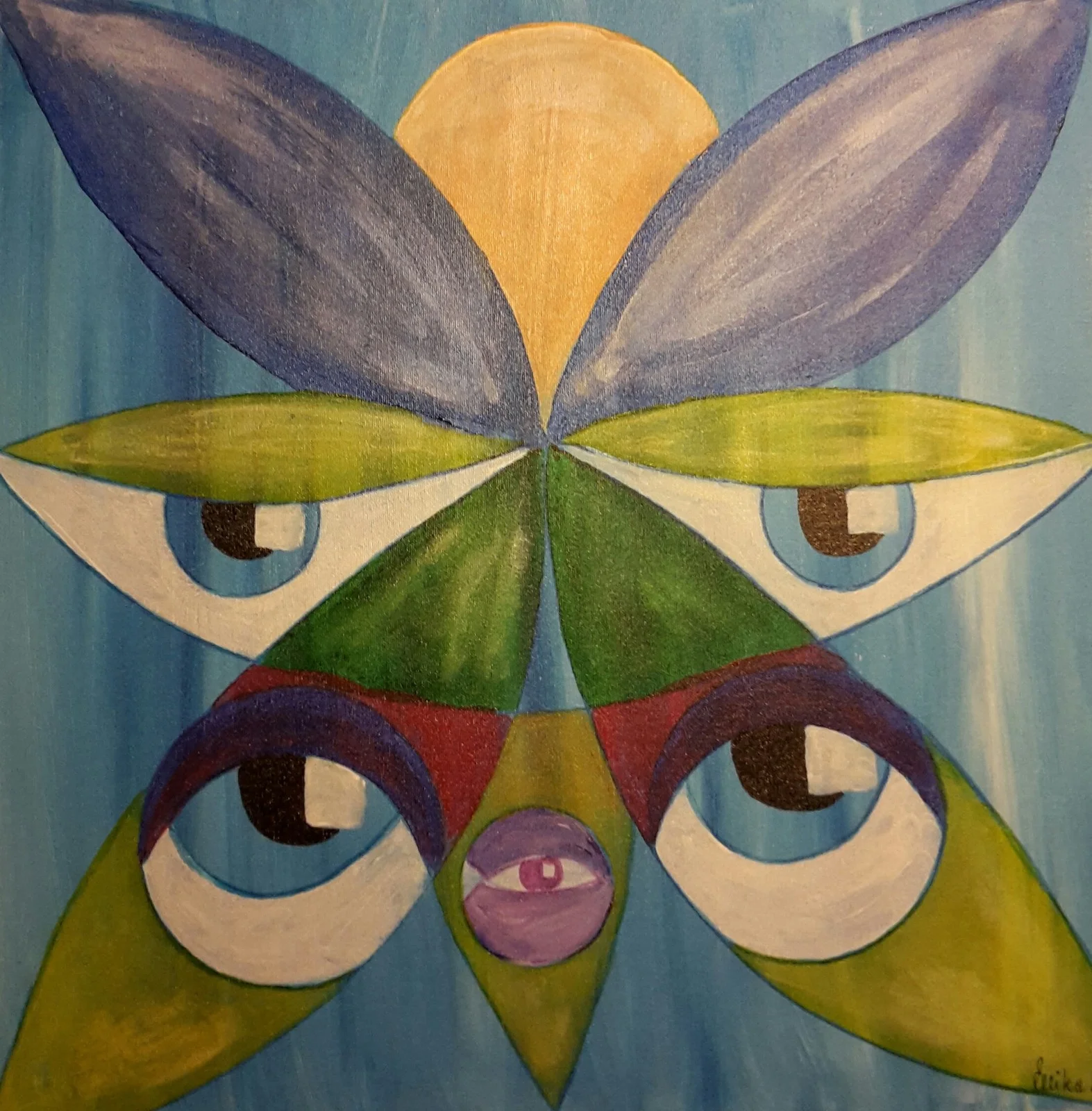 Akrylmålning Butterflyeye av Ellinor Karlsson
