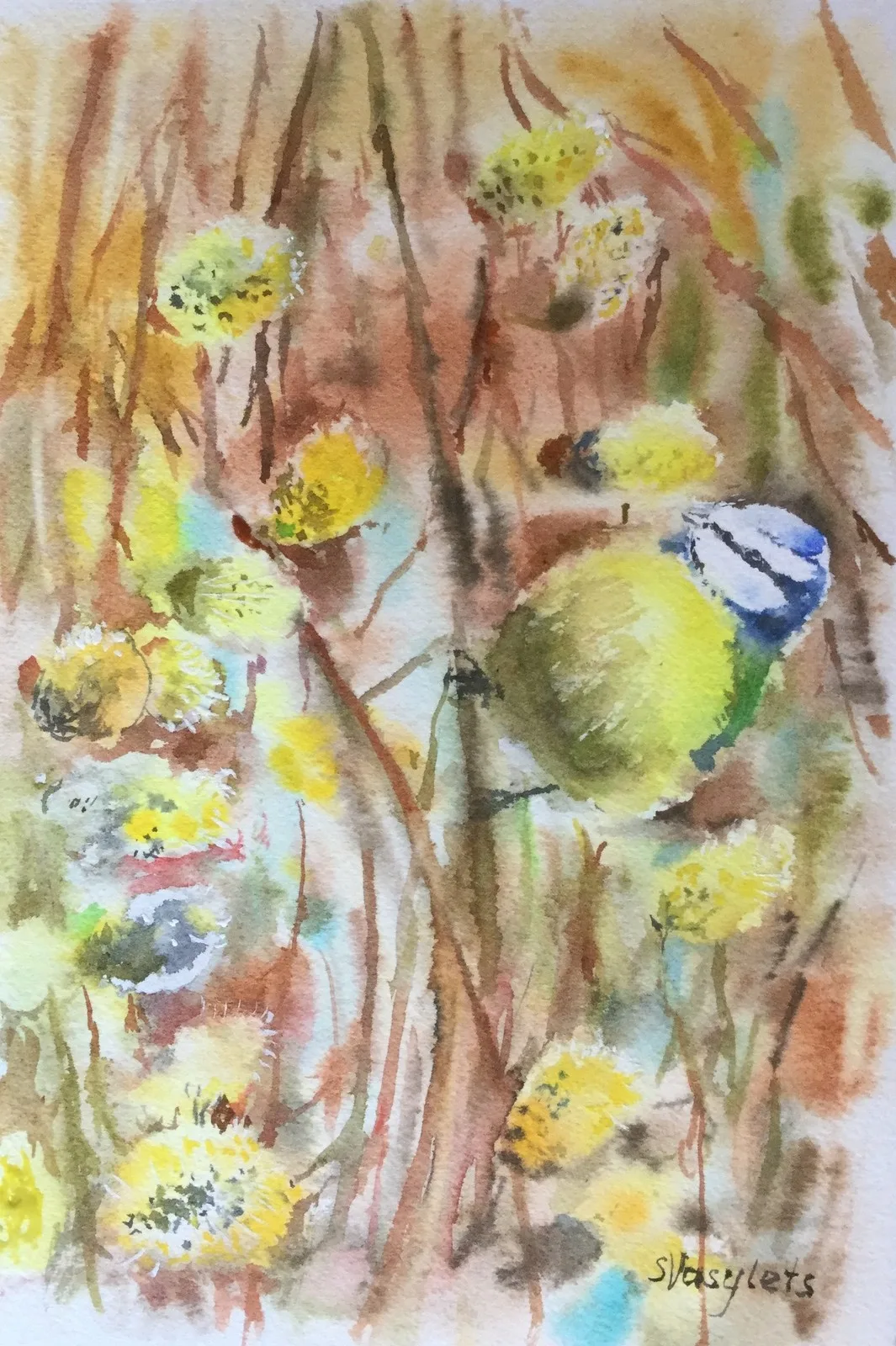 Akvarell Kurragömma av Svitlana Vasylets