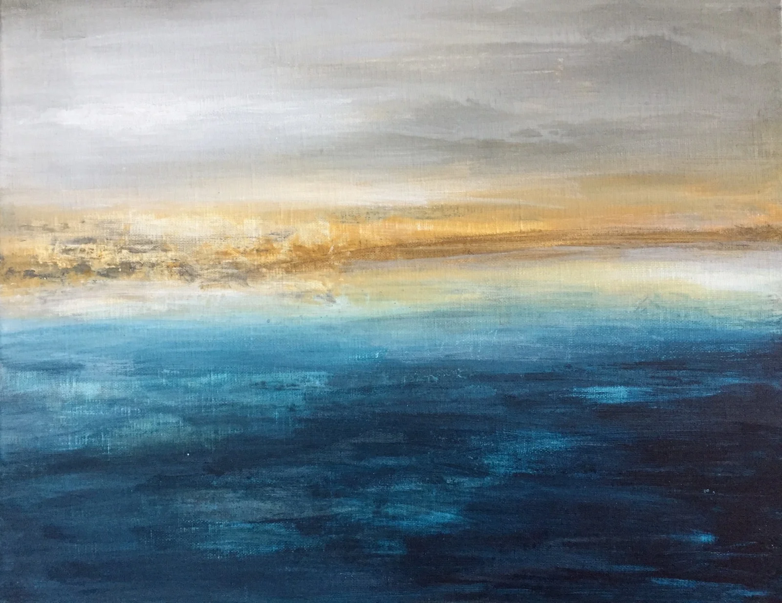 Akrylmålning Havet och jag av Monica Österdahl