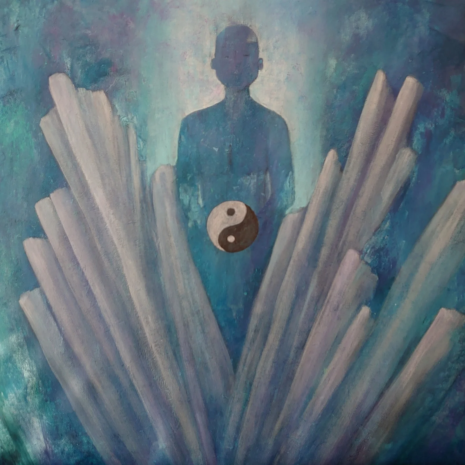 Akrylmålning Yin o Yang av Mona Lindström