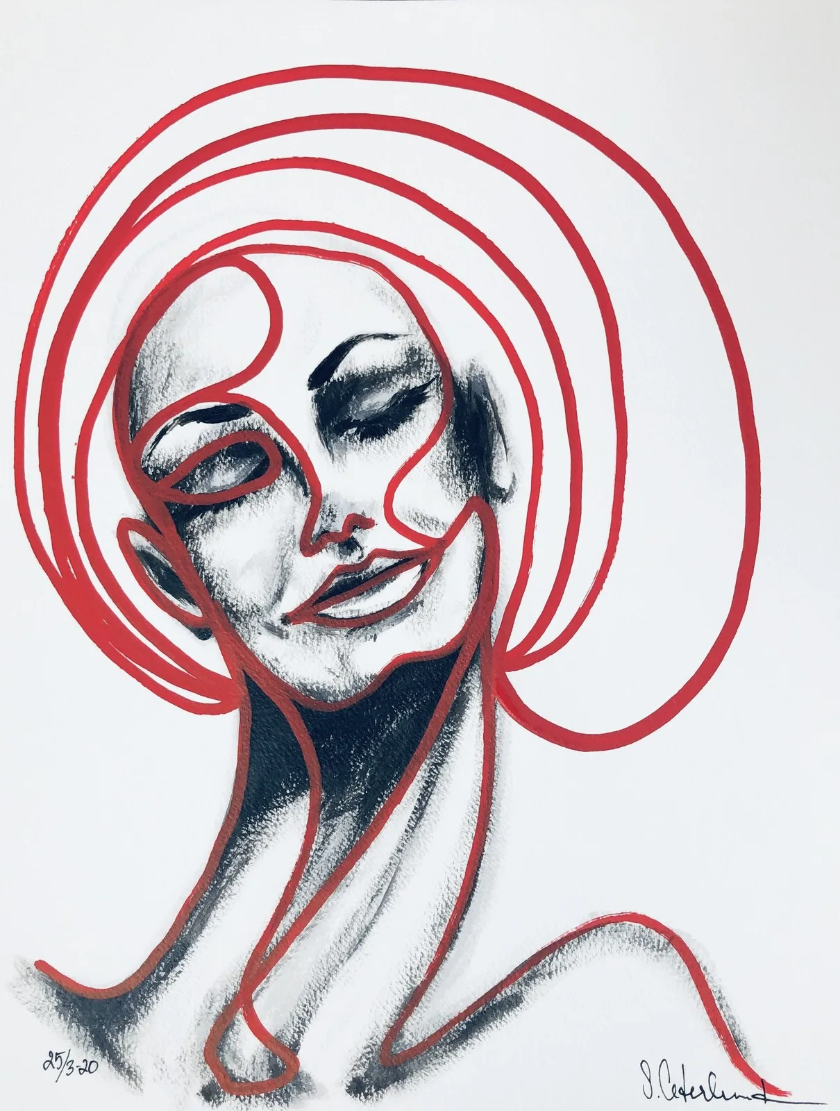 Akrylmålning Rise Above av Susanne Cederlund