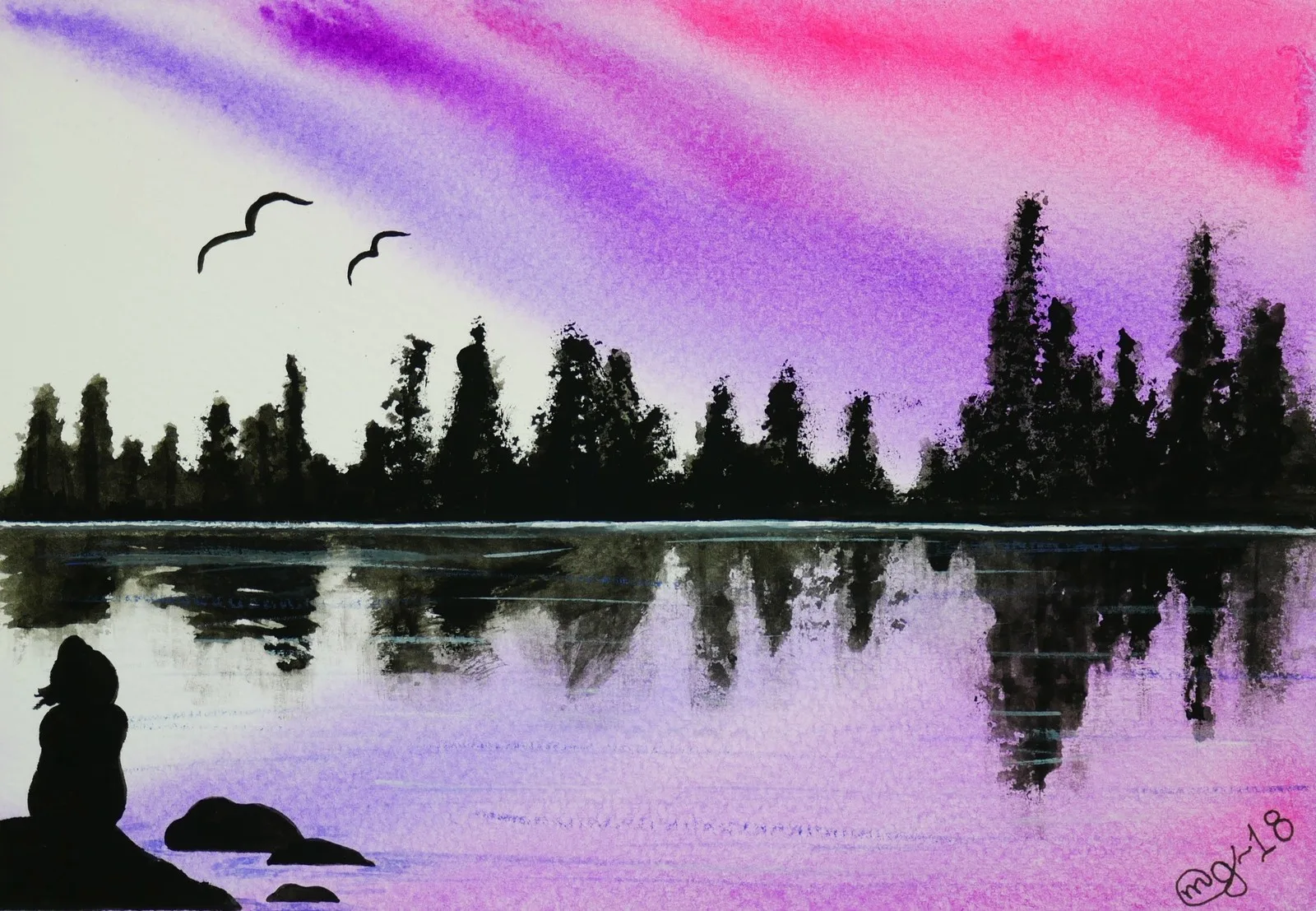 Akvarell Minna av Michaela Gustafsson