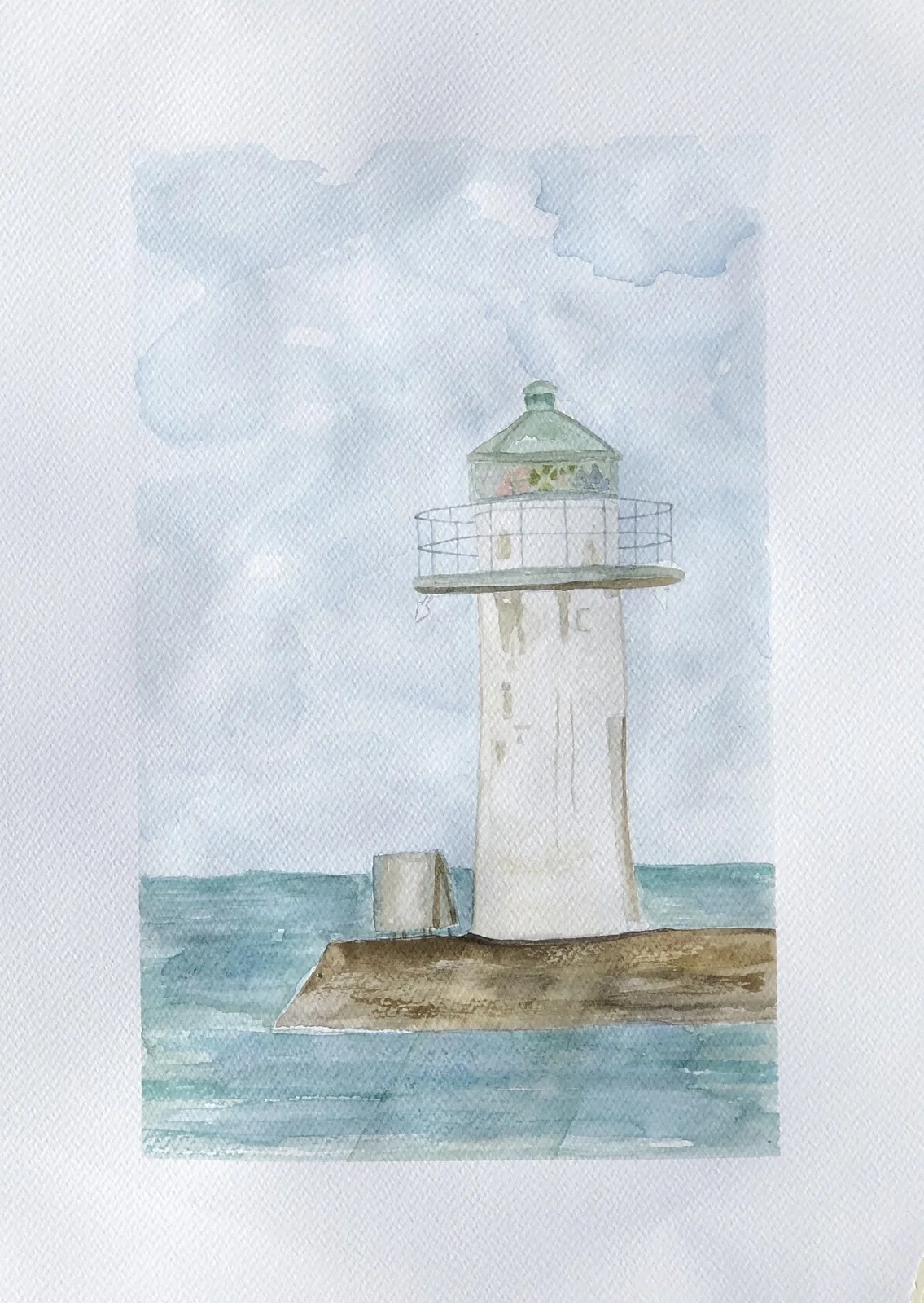 Akvarell Norra Piren - Hjo av Annette Landin