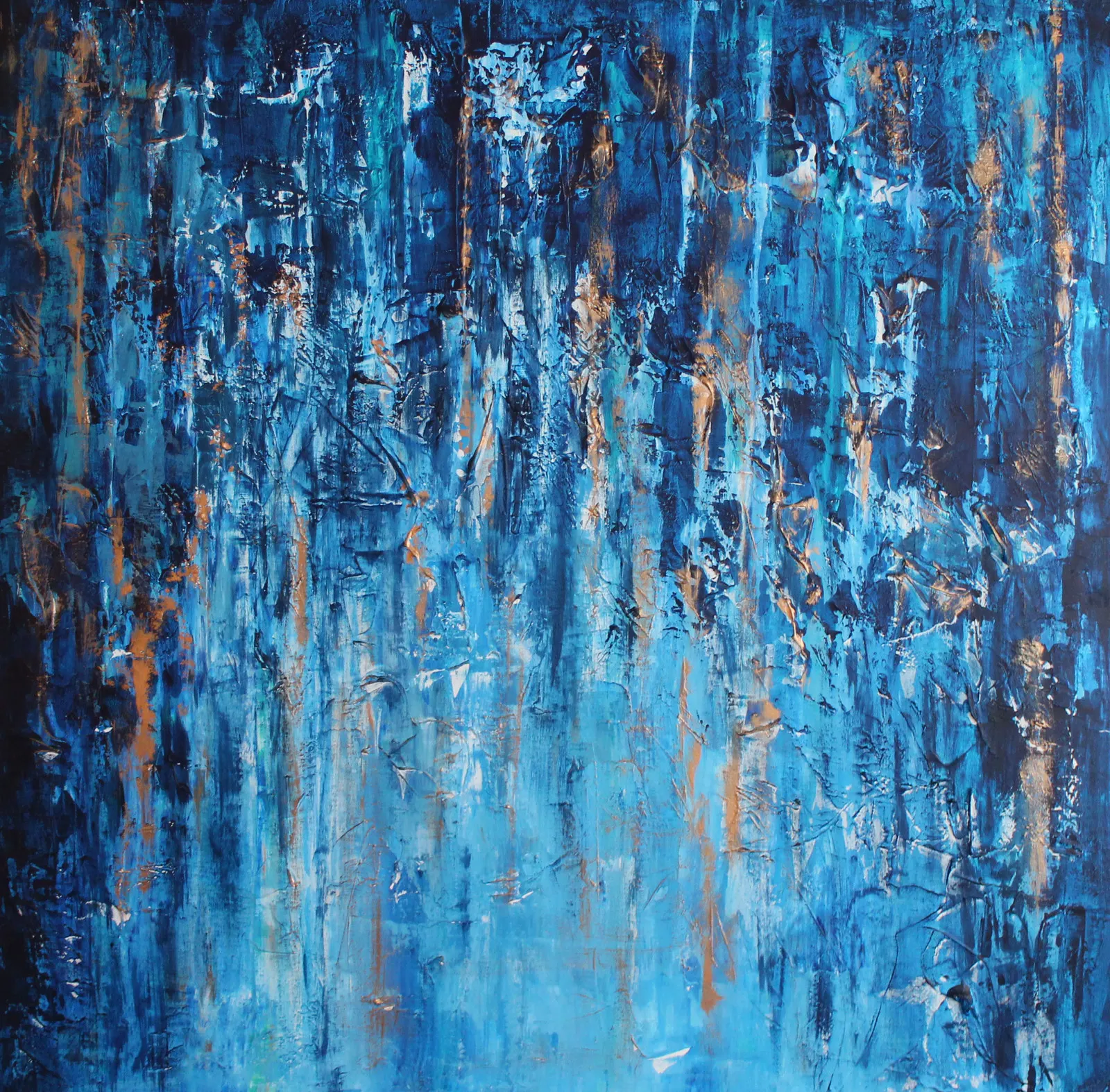 Akrylmålning Feeling not so blue av Jenny Nielsen