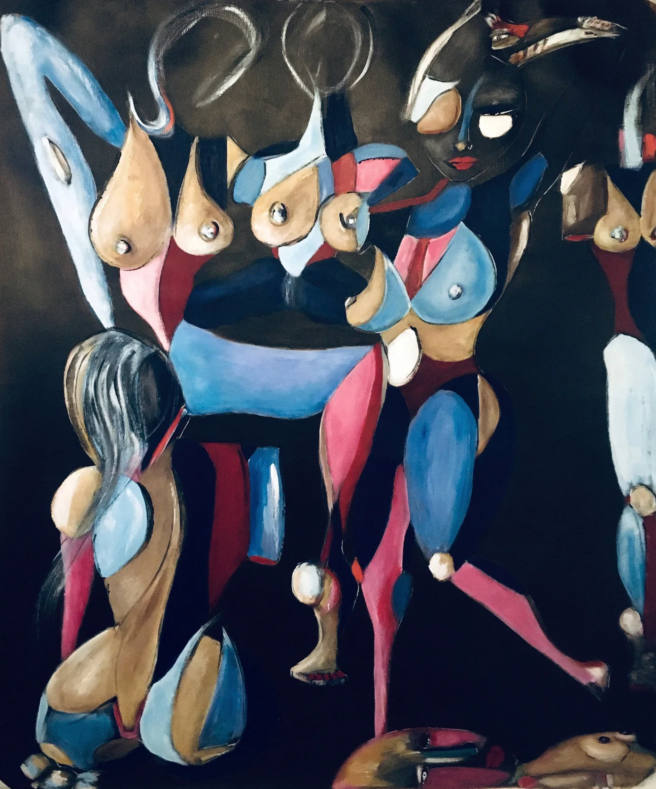 Akrylmålning Fågelskrämma av Bella Feltendahl