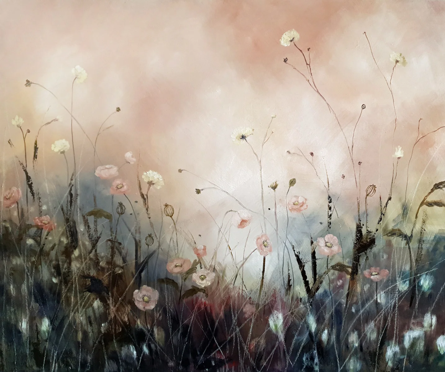 Oljemålning Botanical av Malin Östlund