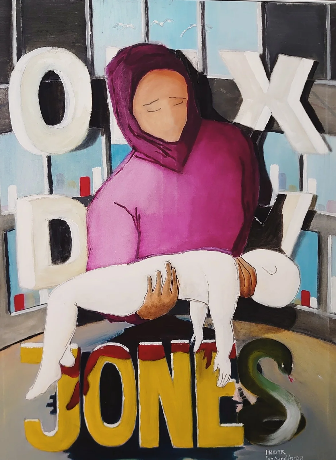 Oljemålning Index av Jan Sunden