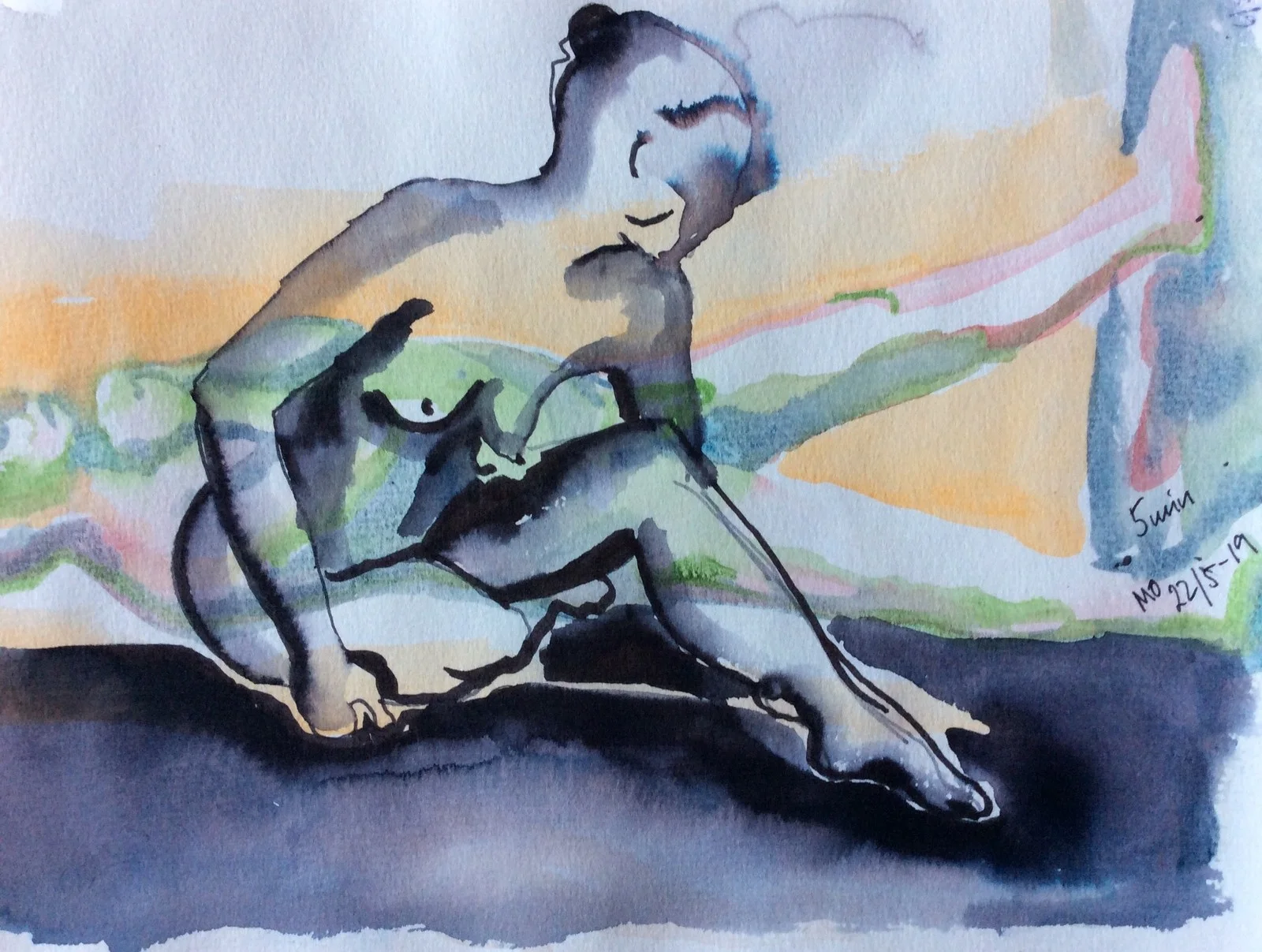 Sittande kvinna XXXXII av Lena Öhman