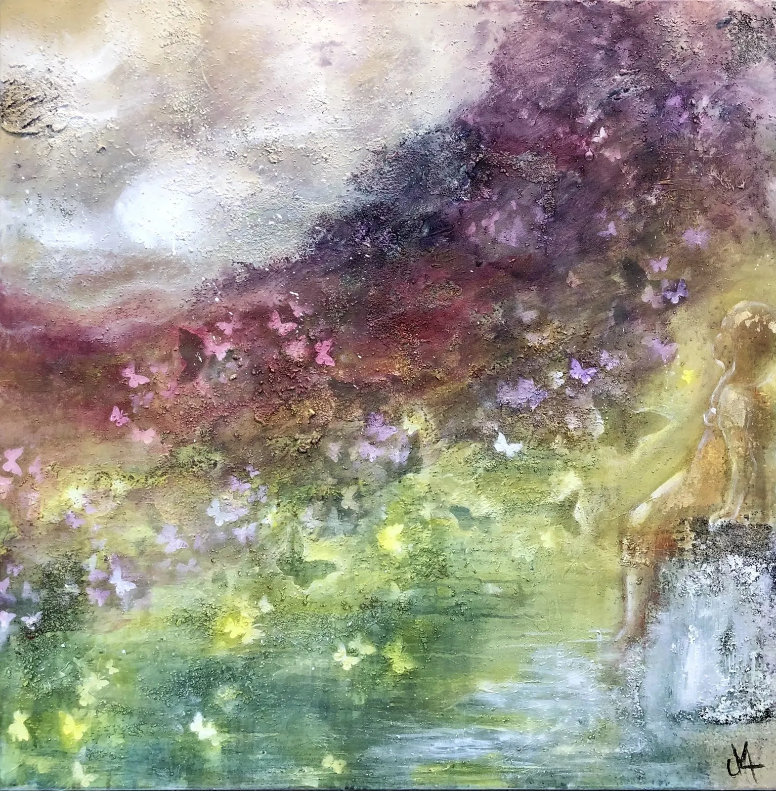 Akrylmålning Wish I had a pair of Wings av Annette MA Stocker