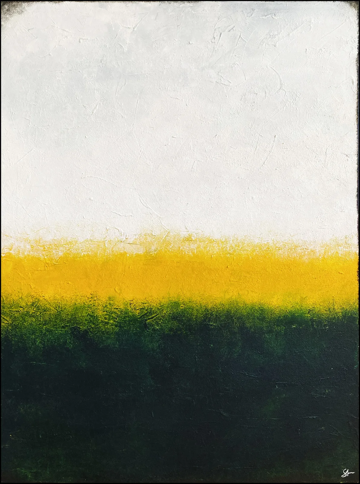 Akrylmålning No. 200501, Yellow horizon av Stellan Fine Art