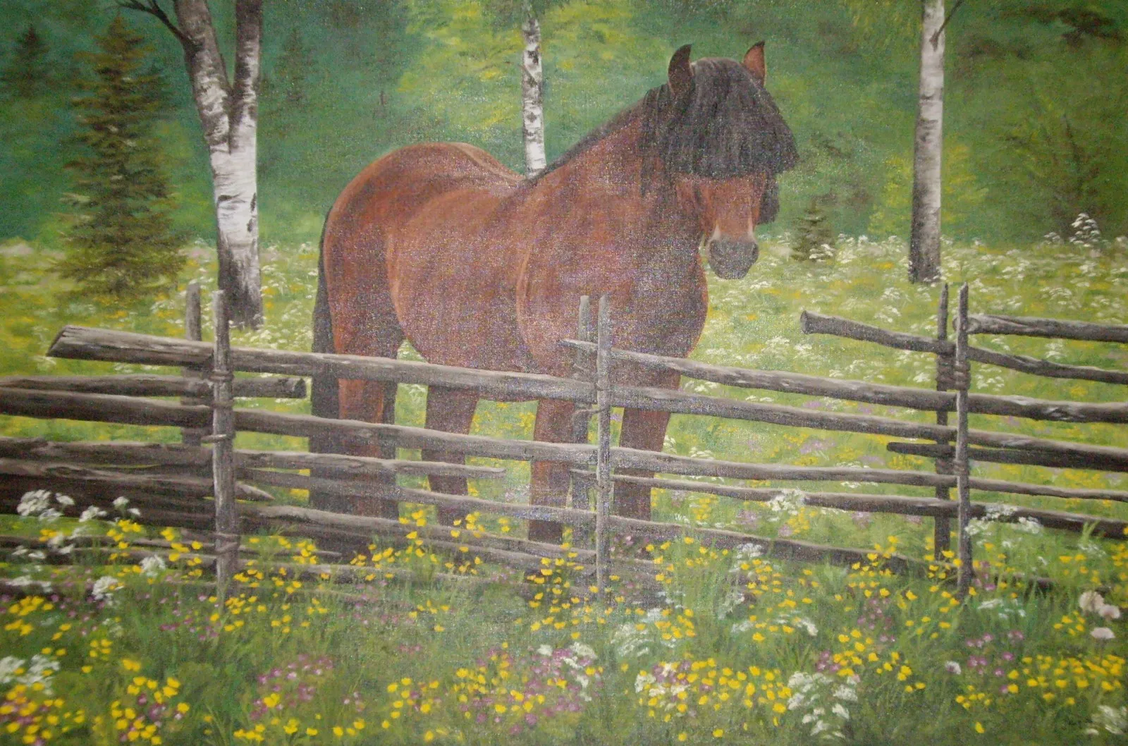 Oljemålning Nordsvensken av Helen Boreson Holmberg