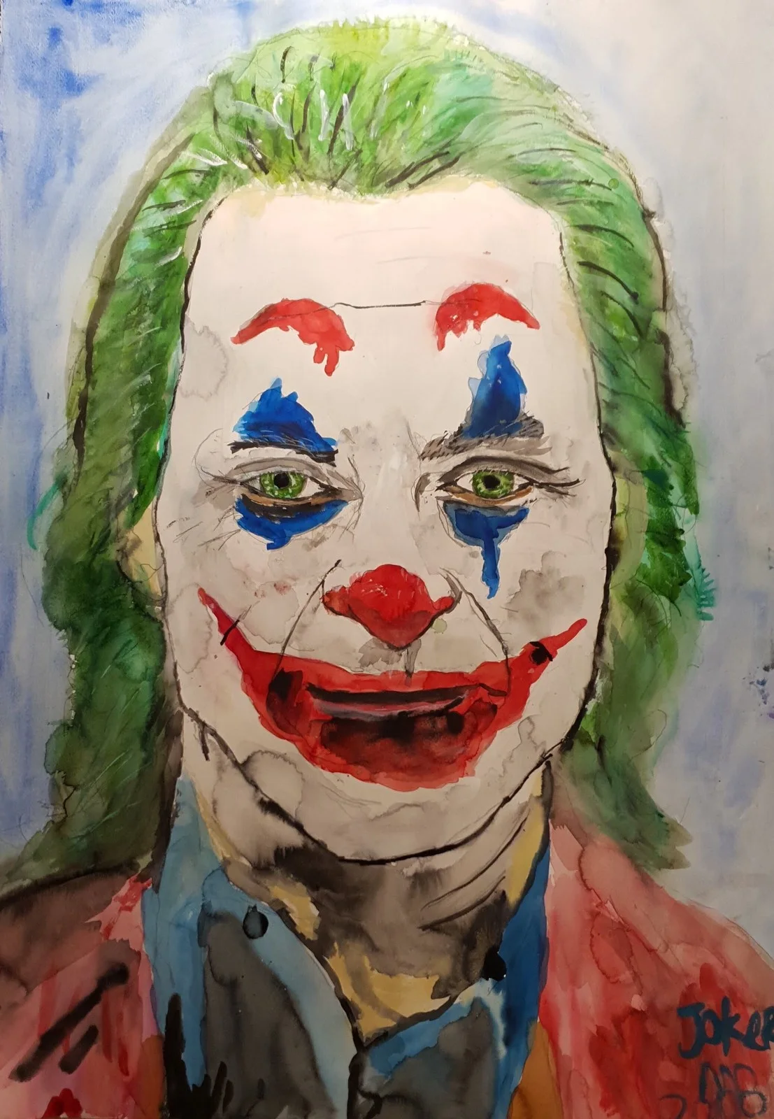 Akvarell Joker av Marc Blomqvist