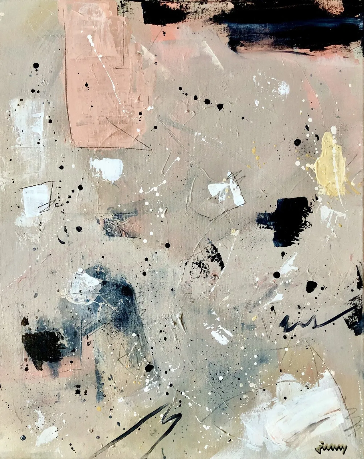 Akrylmålning Raw Canvas No. 3 av Jimmy Ralsmark