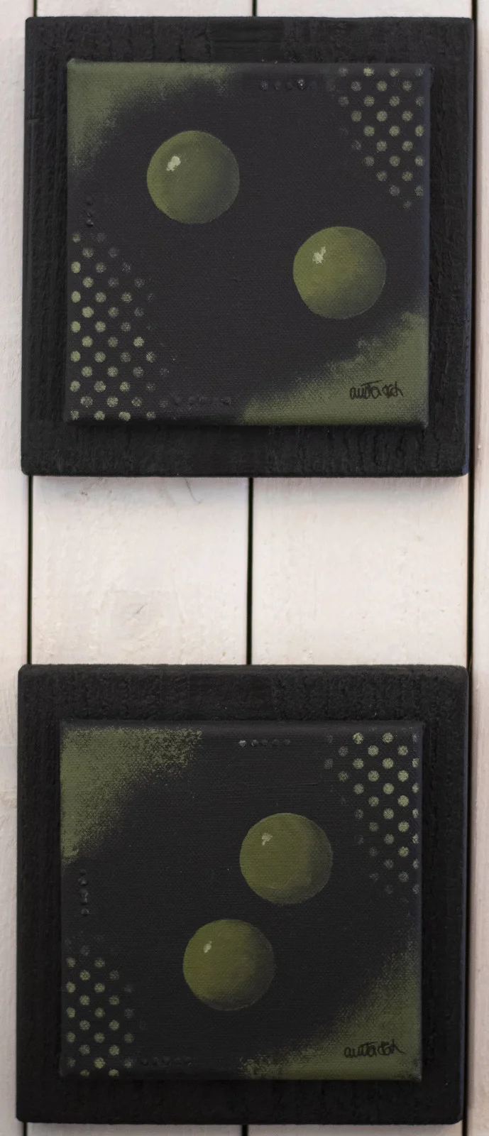 Akrylmålning UTAN TITEL GRÖN av Anita Hellkvist Larsson     Anita-Art