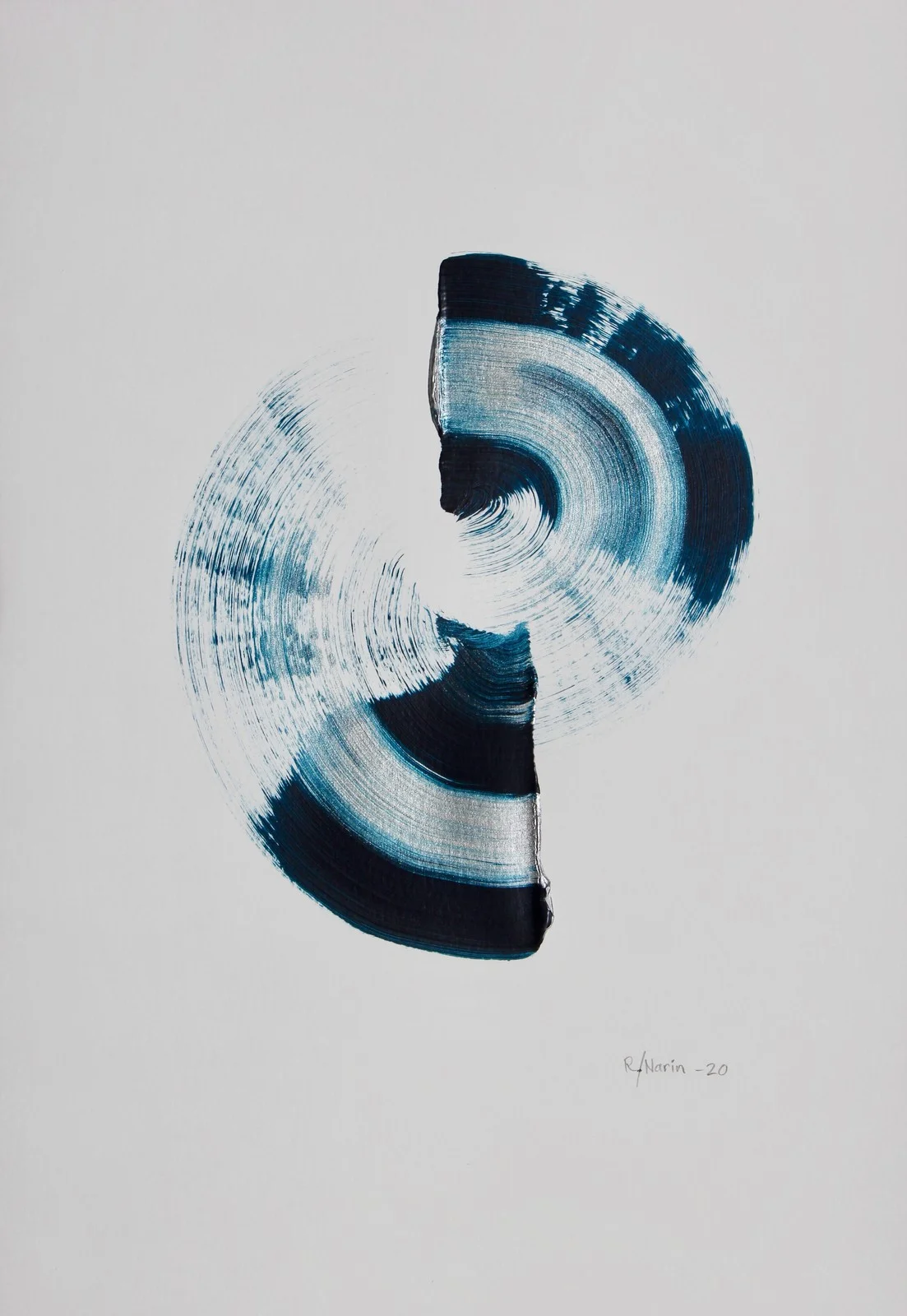 Akrylmålning BLUE III av Rickard Narin