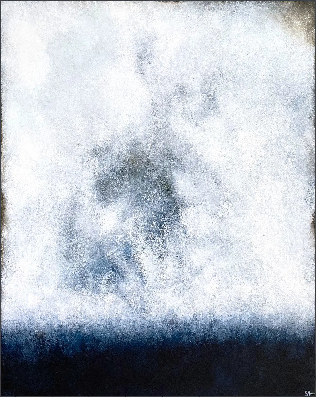 Akrylmålning No. 200503, Blue Mist av Stellan Fine Art