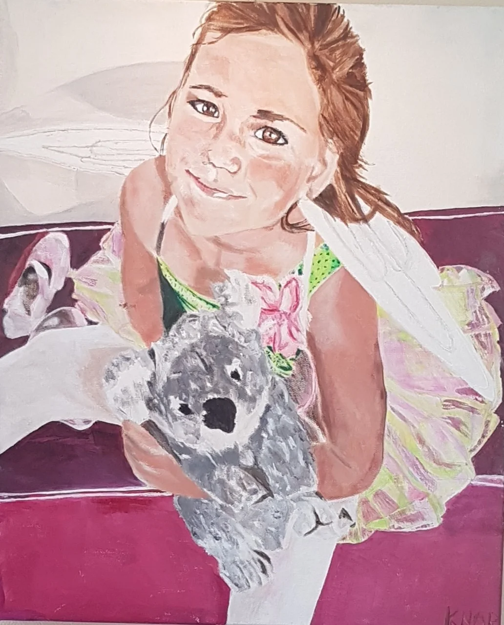 Akrylmålning Nostalgie Feline, 2013 Los Angelos av Carmen De Bruijckere