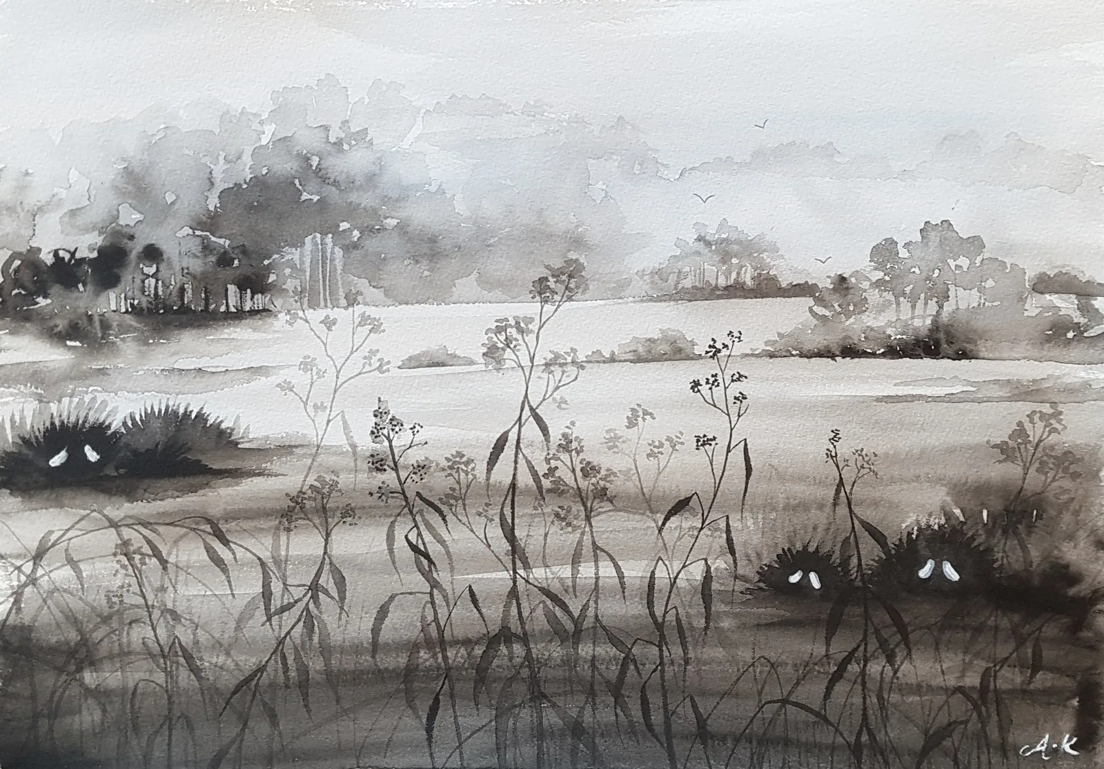 Akvarell A3 av Anna Komstadius