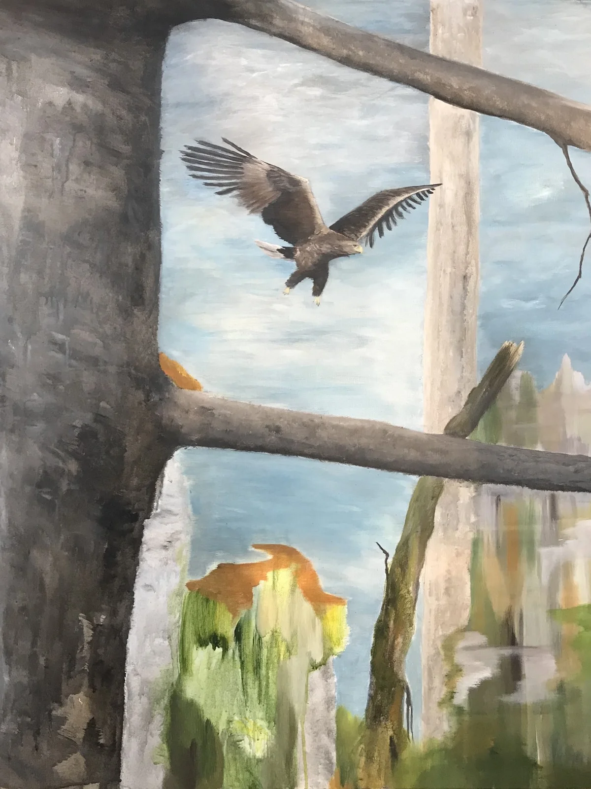 Akrylmålning Vingslag i nuet av Bo Rydén